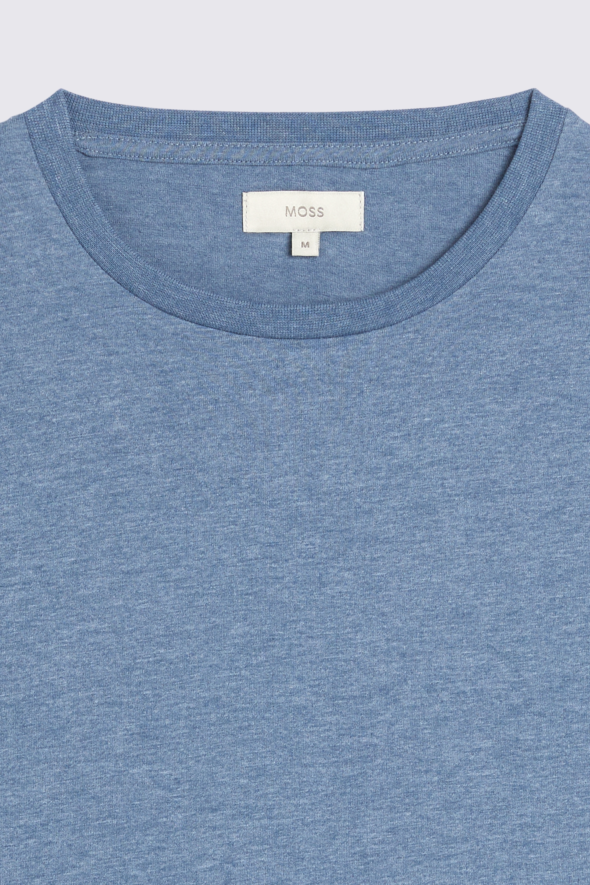 Sky Blue Melange Crew Neck T-Shirt | Buy Online at Moss