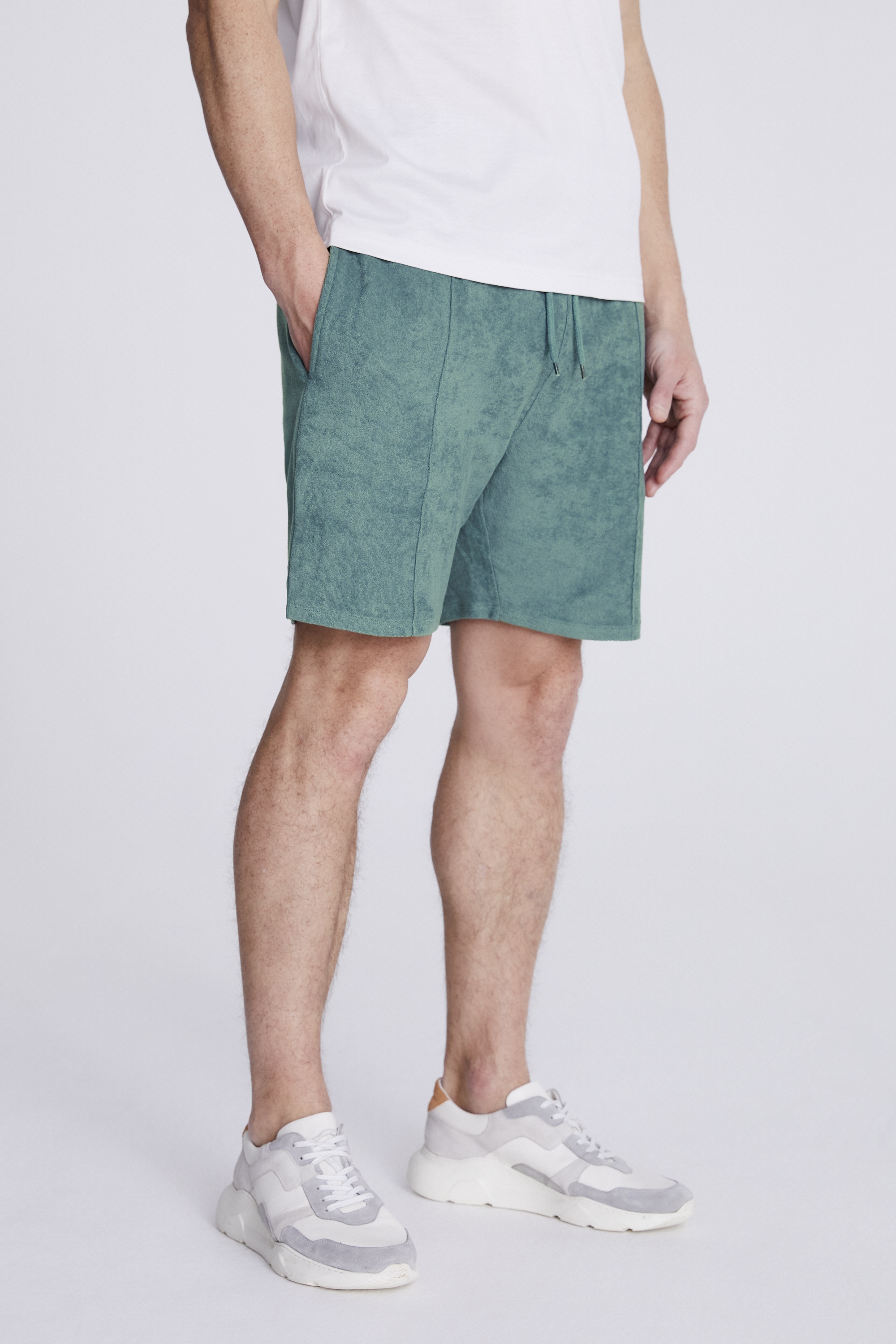 Sage Terry Towelling Shorts | Buy Online at Moss