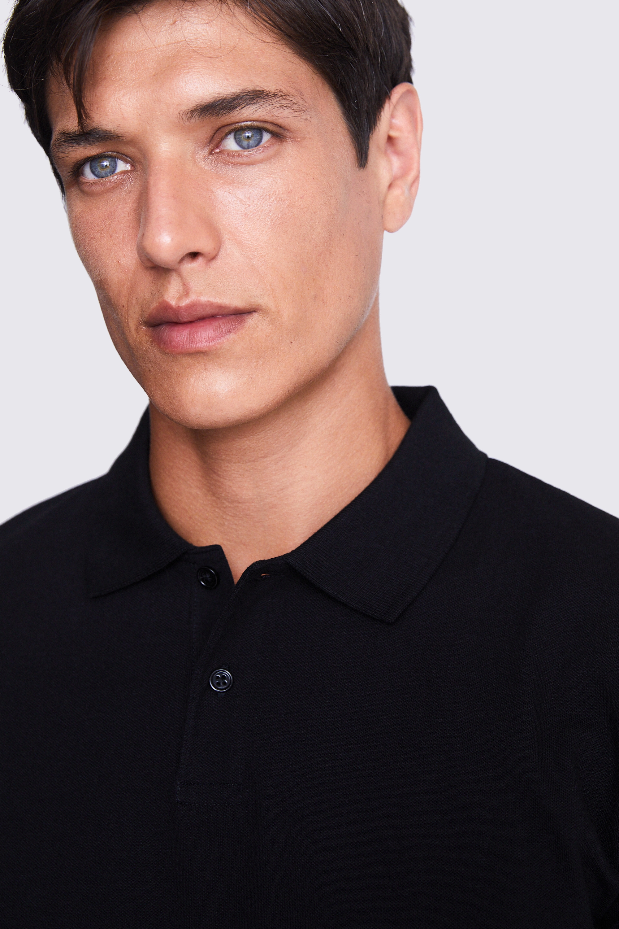 Black Pique Polo Shirt | Buy Online at Moss