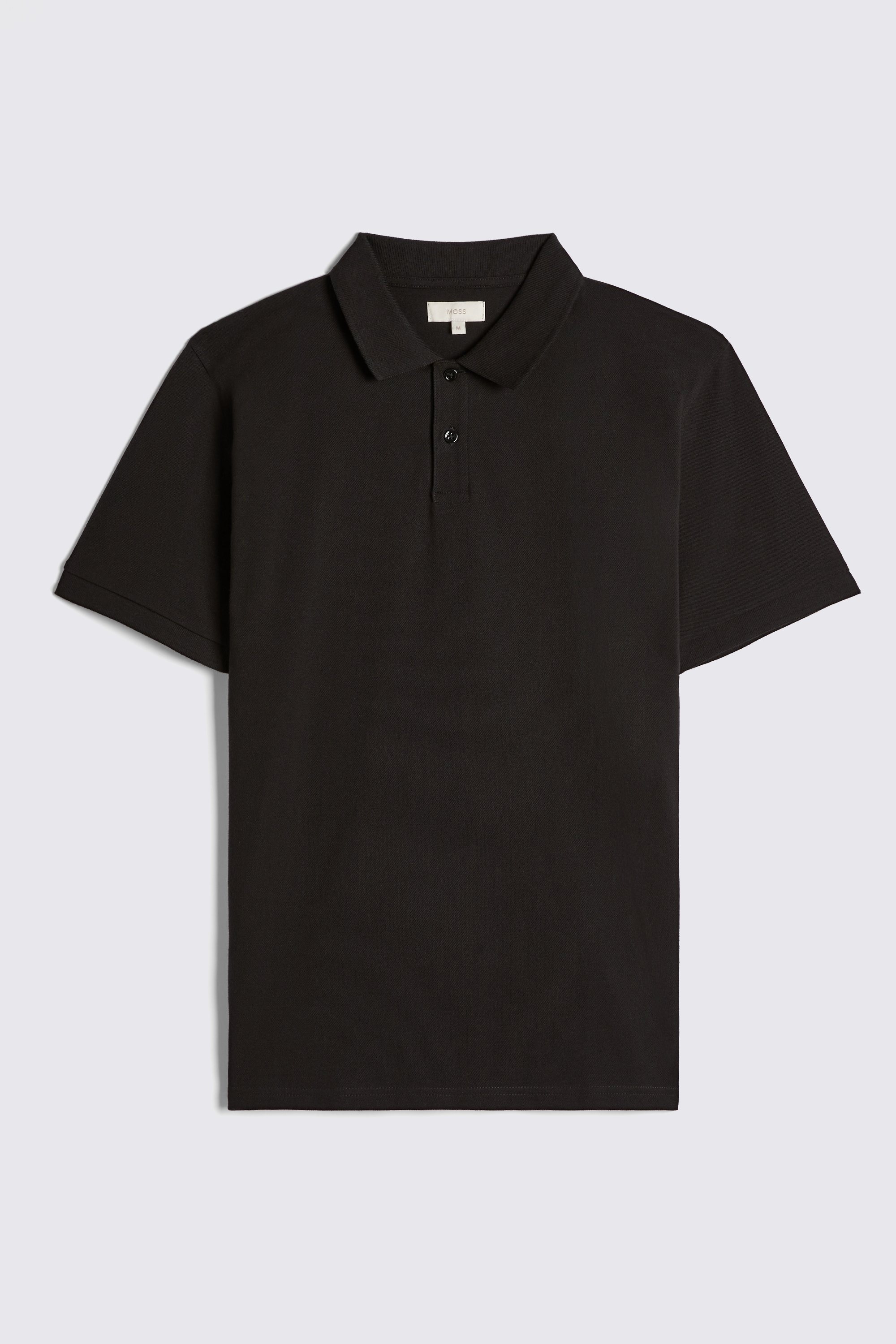 Black Pique Polo Shirt