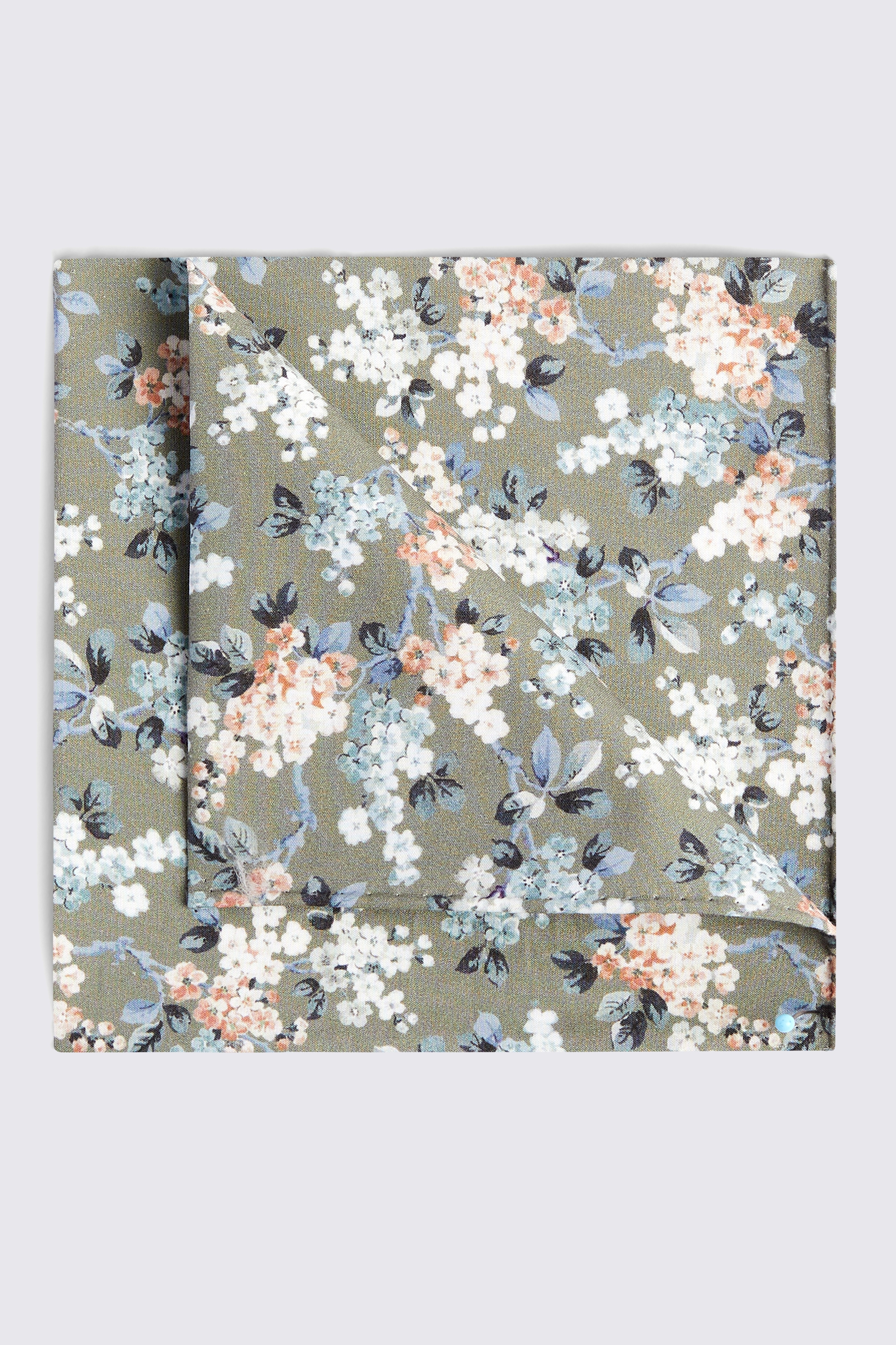 Sage Ditsy Floral Pocket Square Made With Liberty Fabric