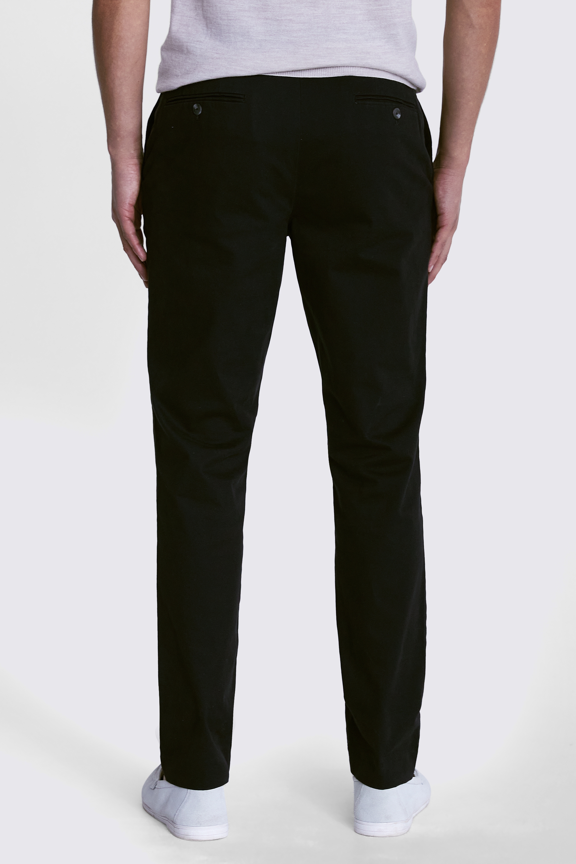 Slim Fit Black Stretch Chinos | Buy Online at Moss