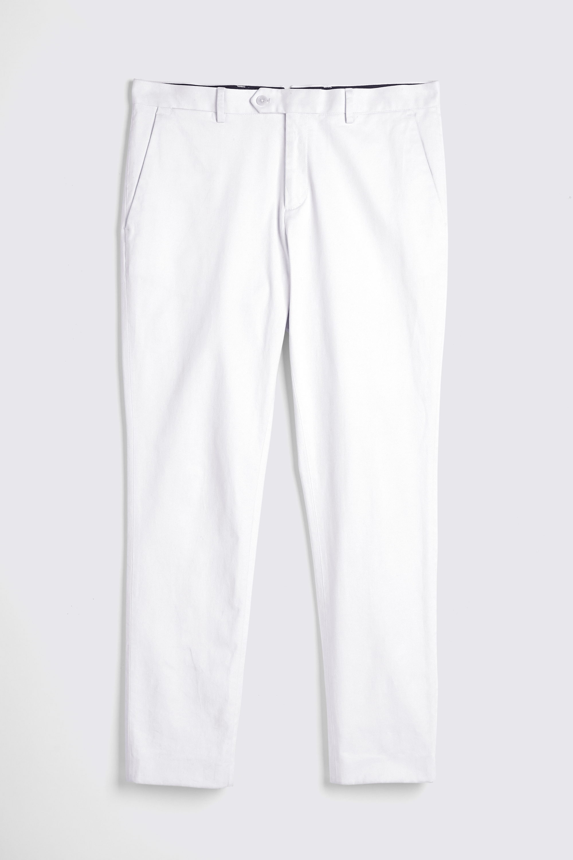 Slim Fit Off White Stretch Chinos | Buy Online at Moss