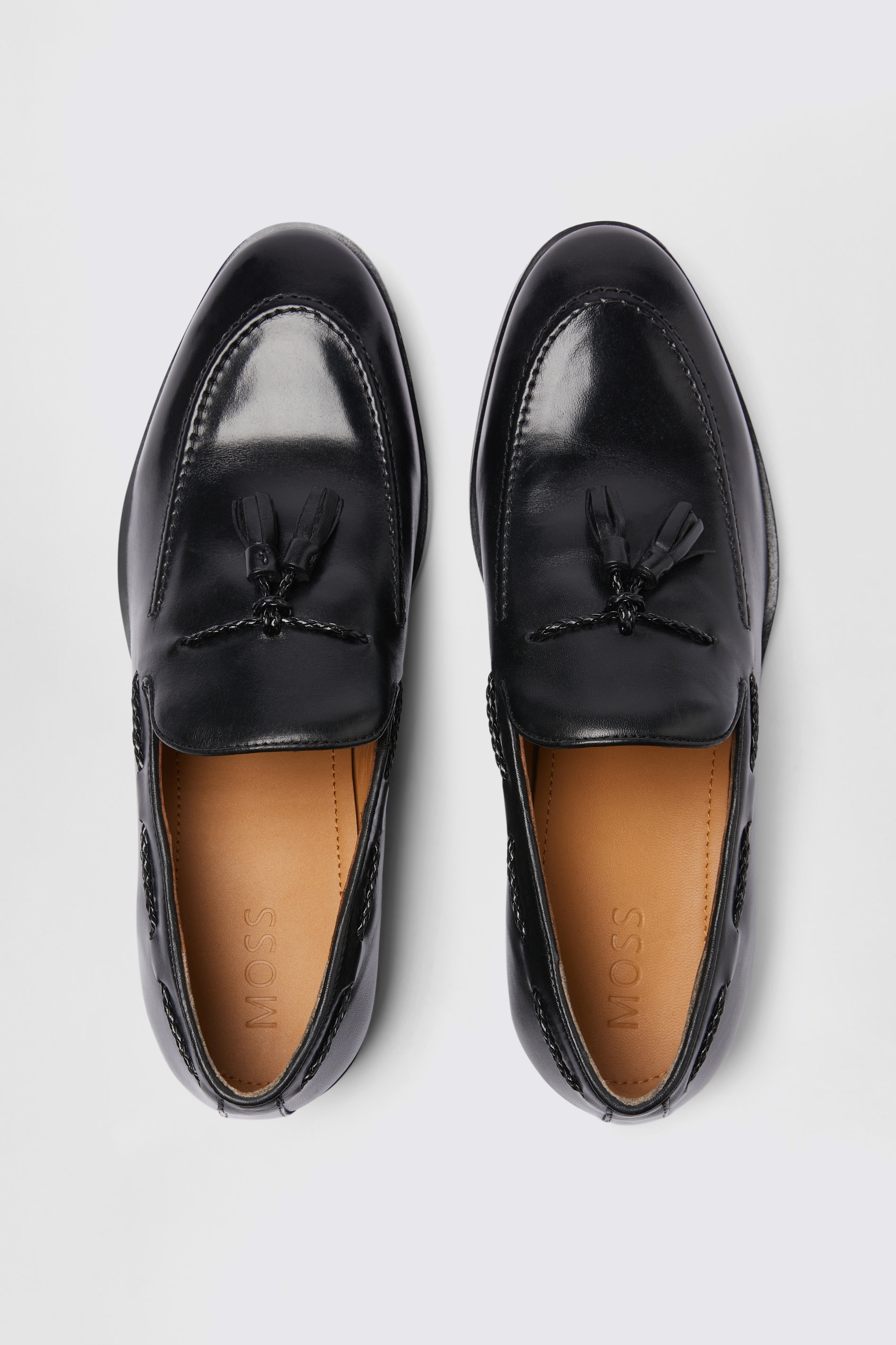 Highgate Black Tassel Loafers | Buy Online at Moss