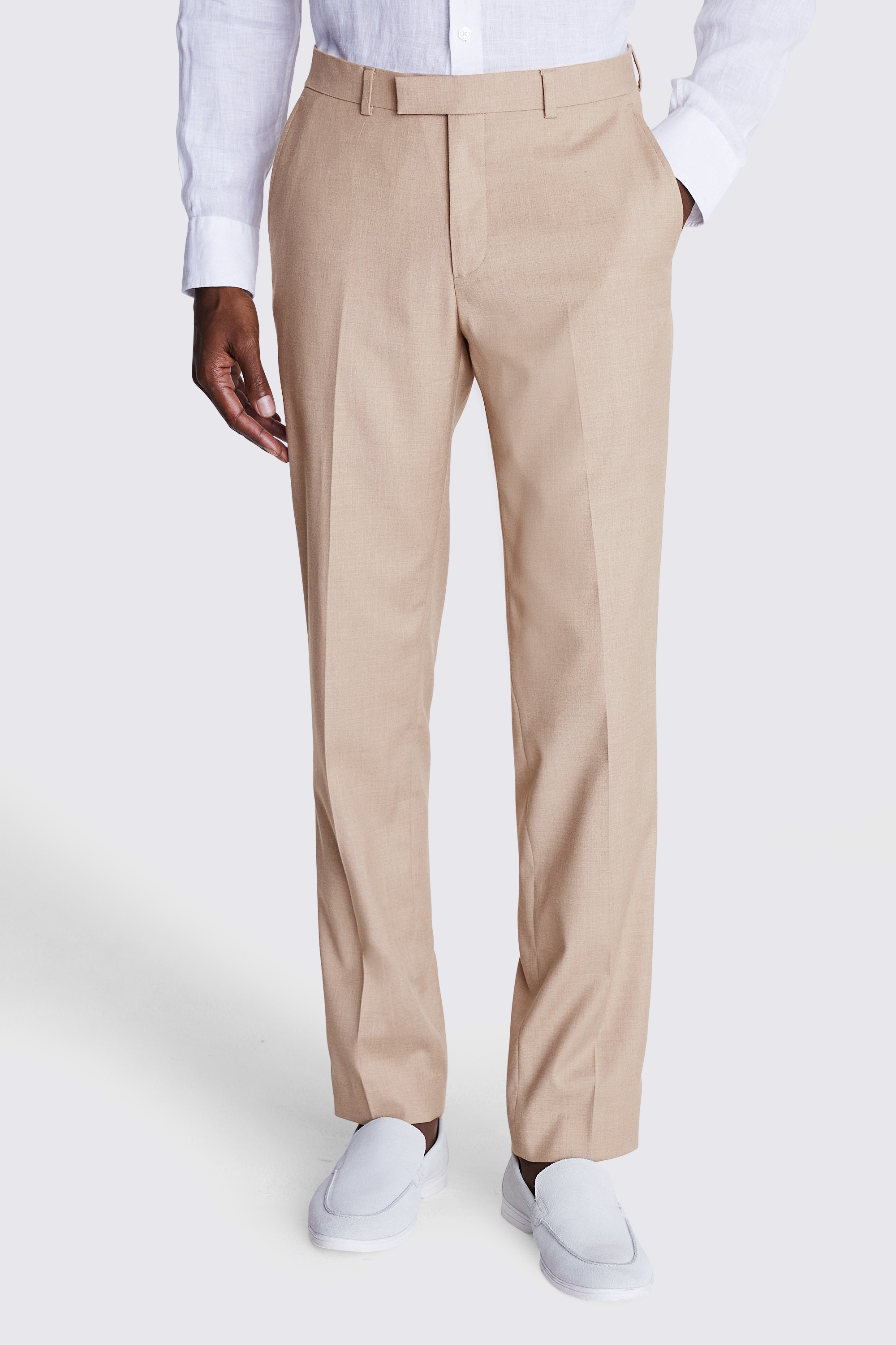 Tailored Fit Blonde Camel Trousers | Buy Online at Moss