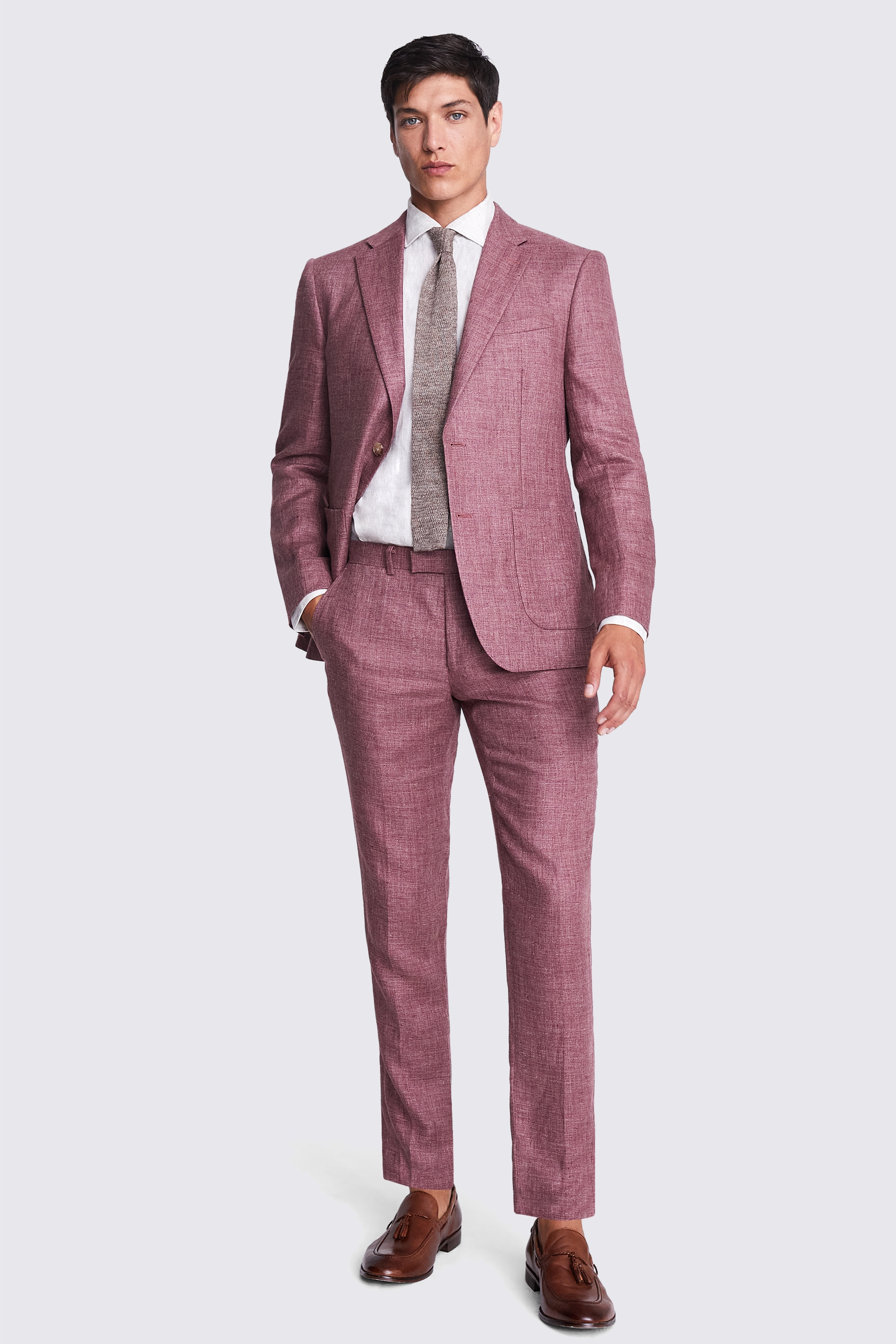 Slim Fit Quartz Pink Suit