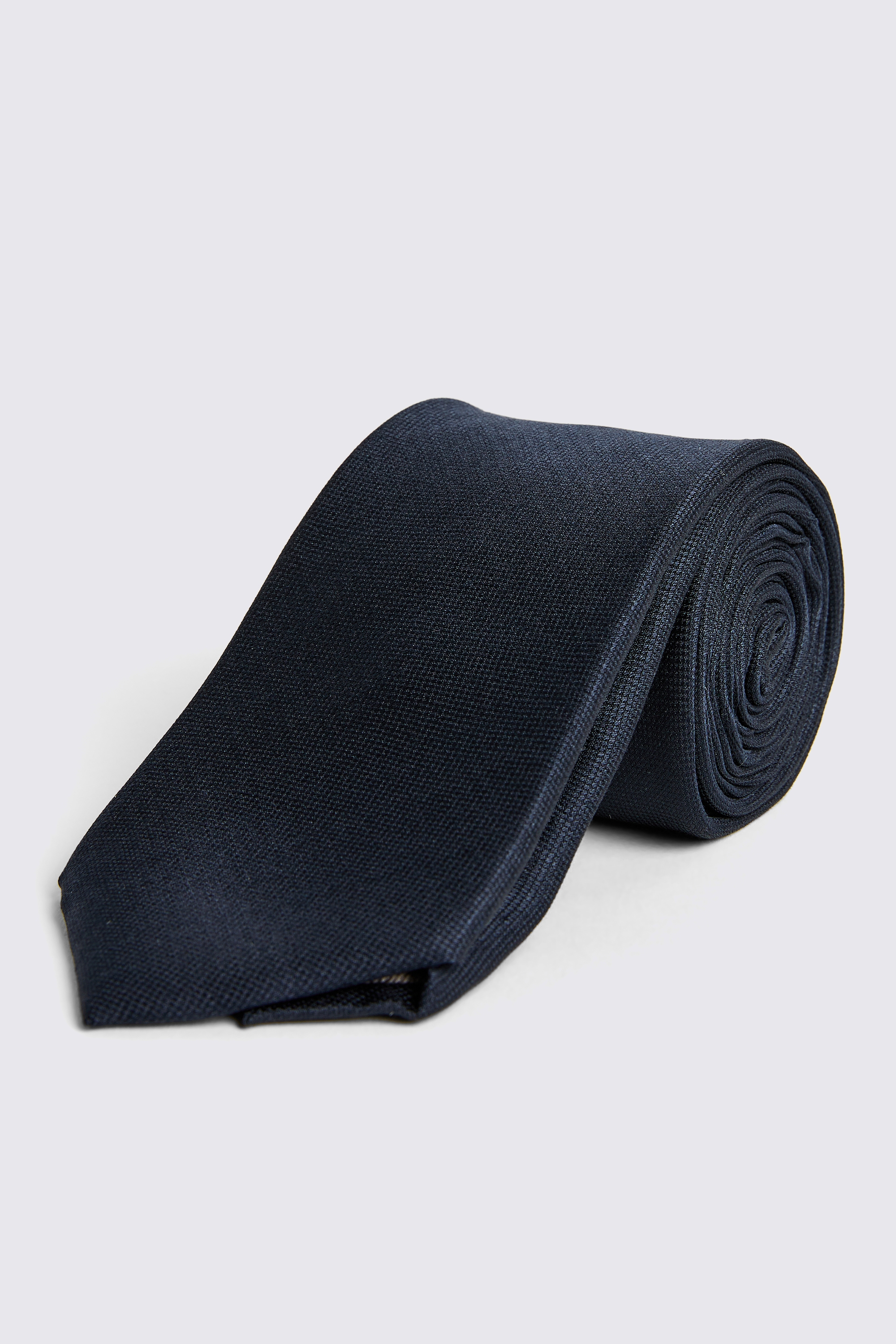 Midnight Navy Oxford Silk Tie