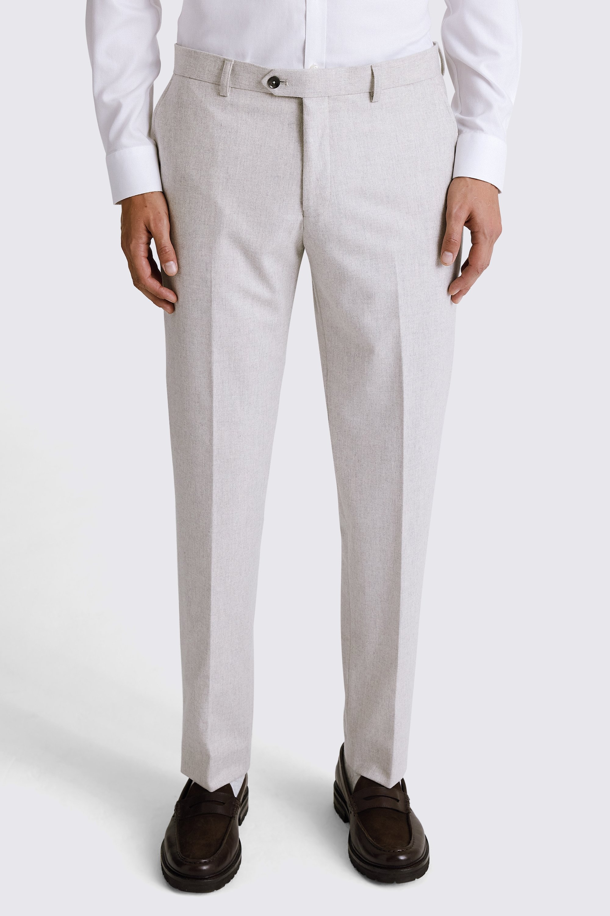 Italian Tailored Fit Light Grey Trousers