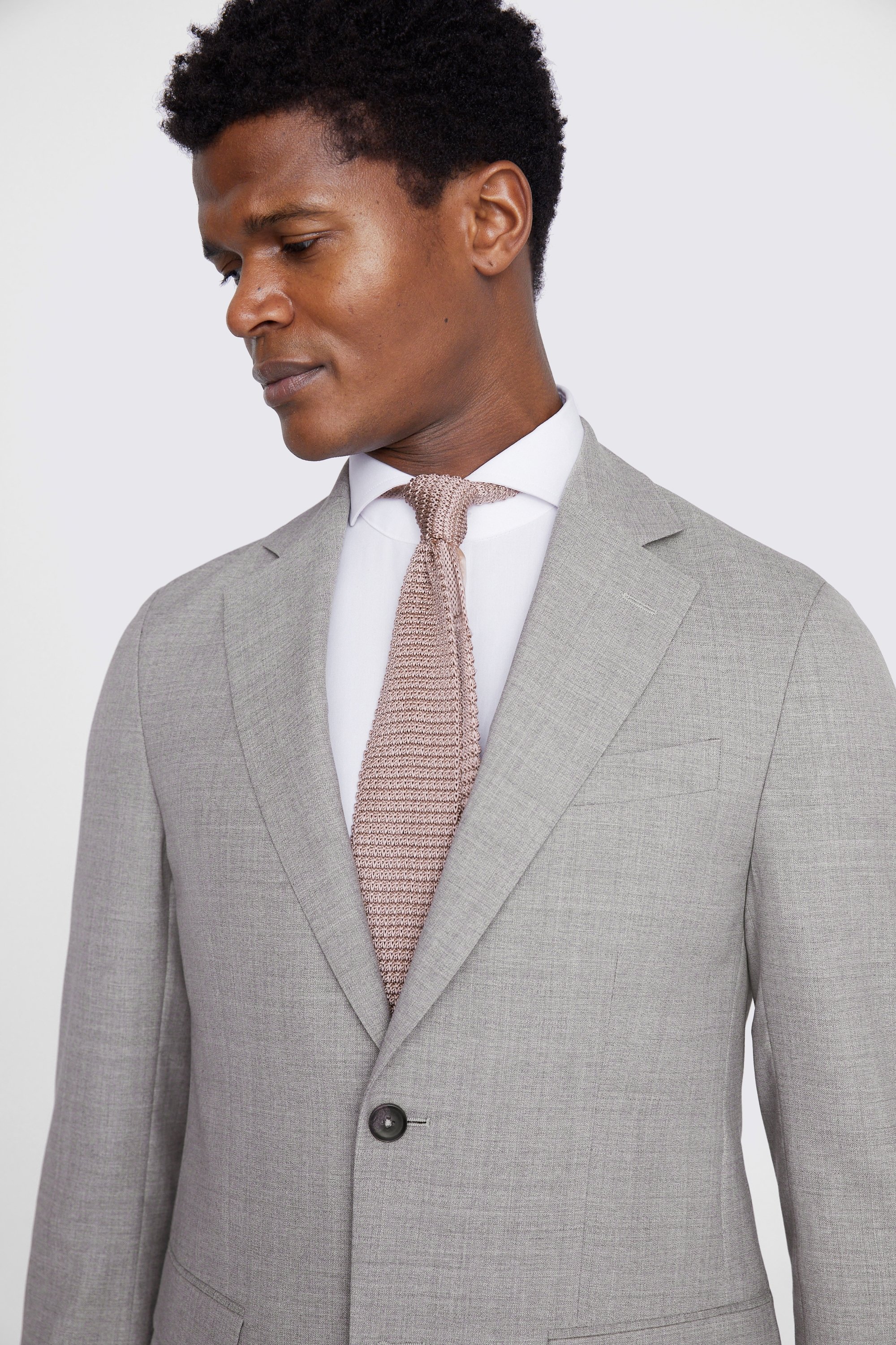 Italian Tailored Fit Neutral Half Lined Jacket | Buy Online at Moss