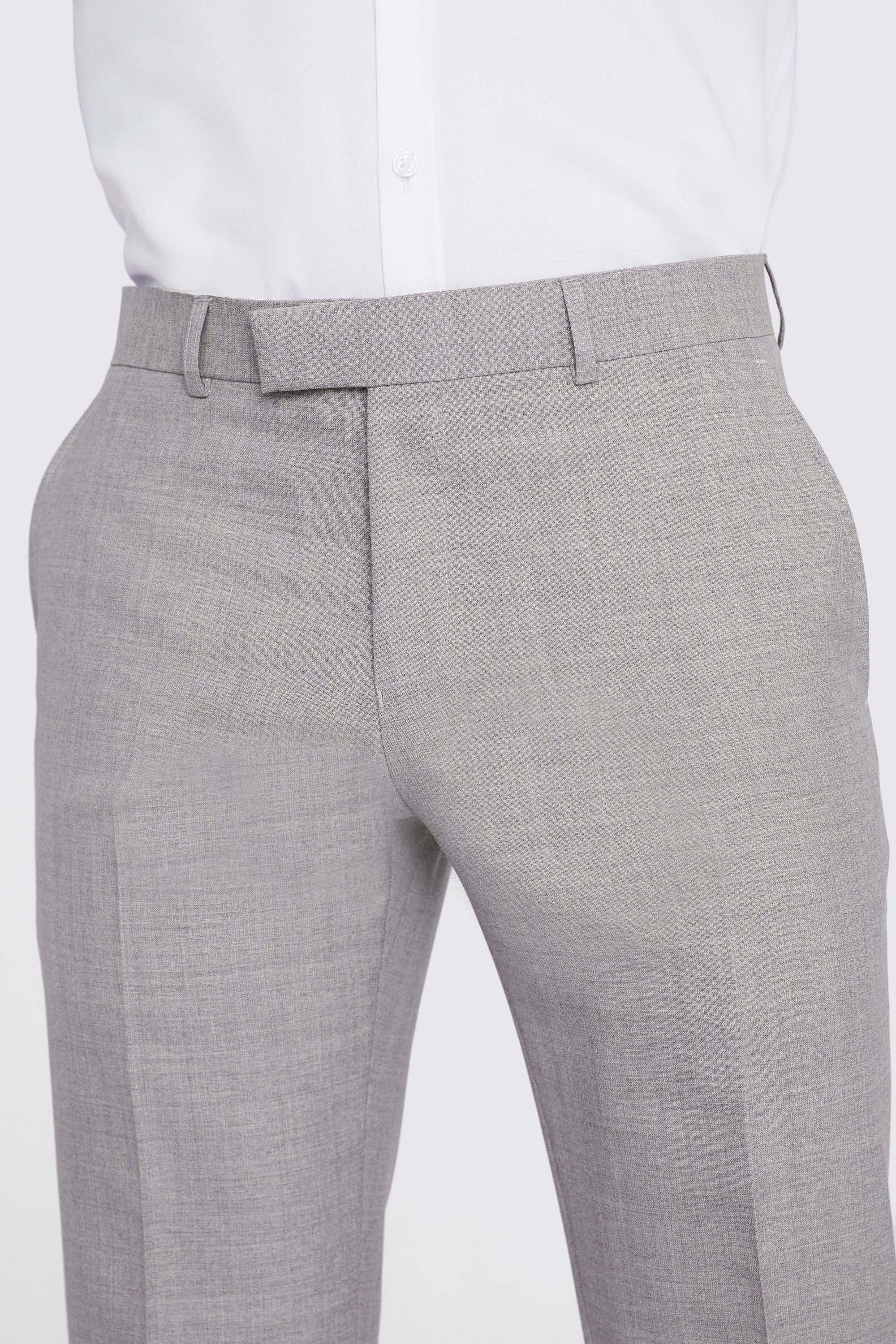 Italian Tailored Fit Neutral Half Lined Trousers | Buy Online at Moss