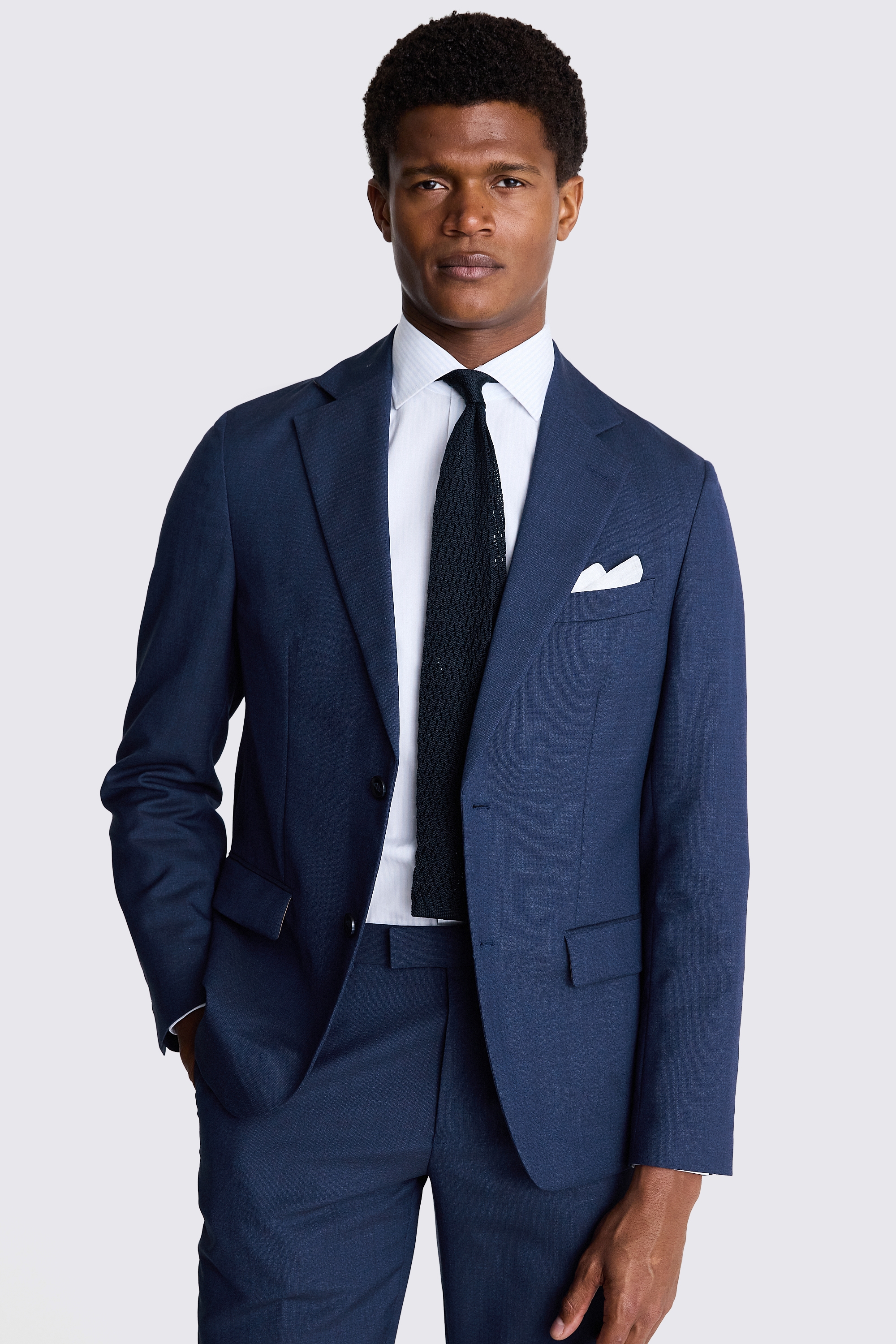 Italian Tailored Fit Blue Half Lined Suit