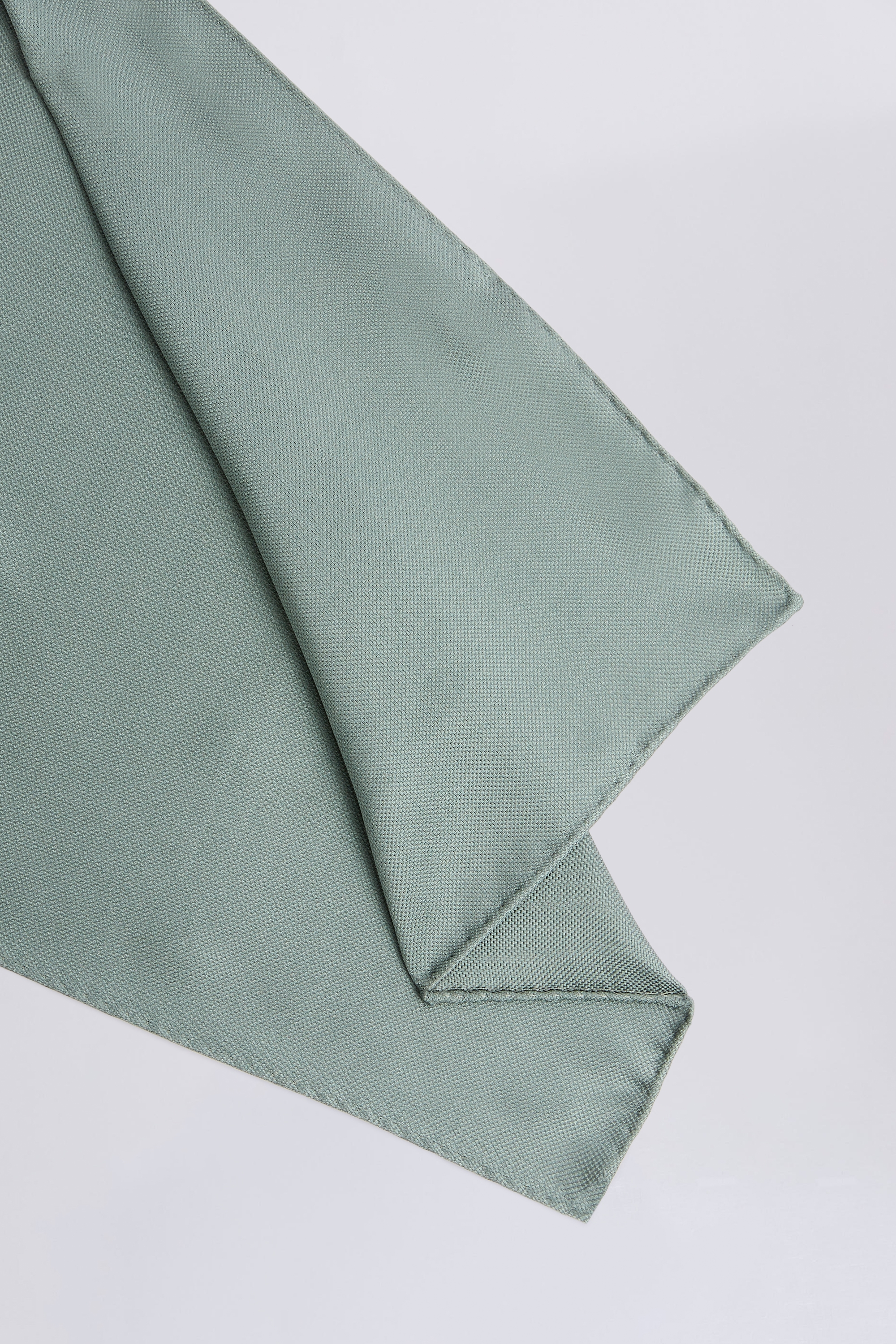 Sage Silk Oxford Pocket Square