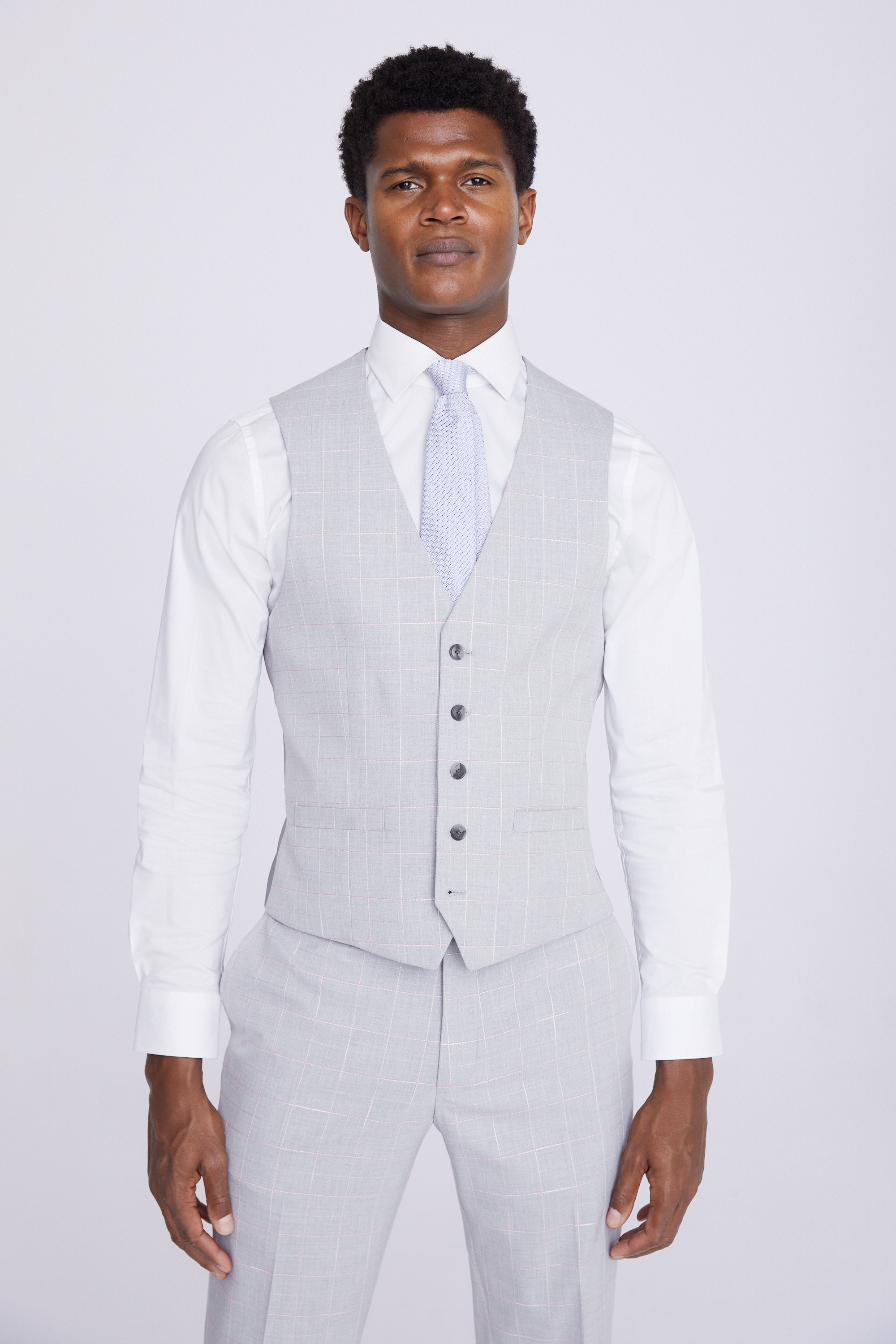 Slim Fit Grey Clementine Check Jacket | Buy Online at Moss