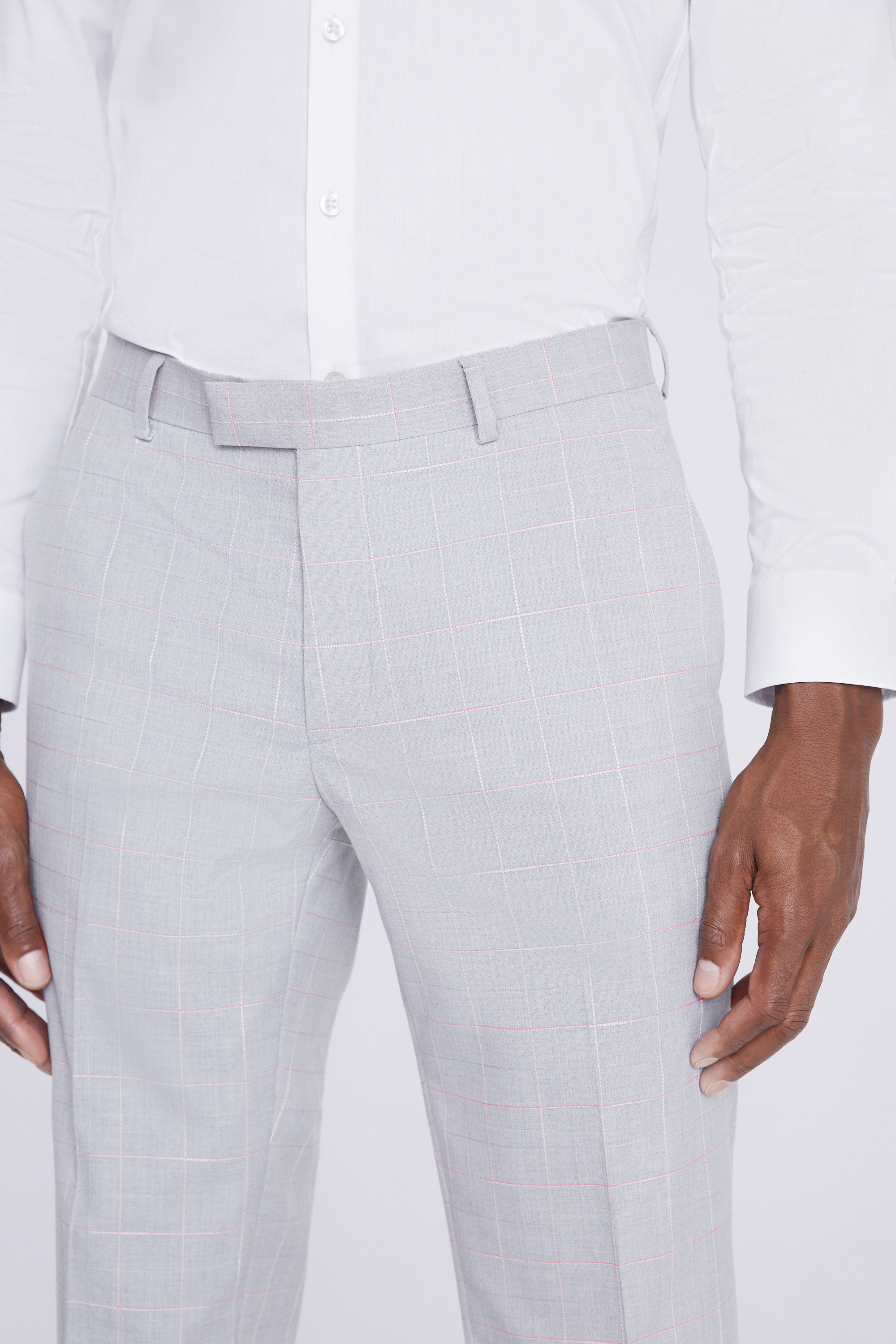 Grey Clementine Check Trousers | Buy Online at Moss