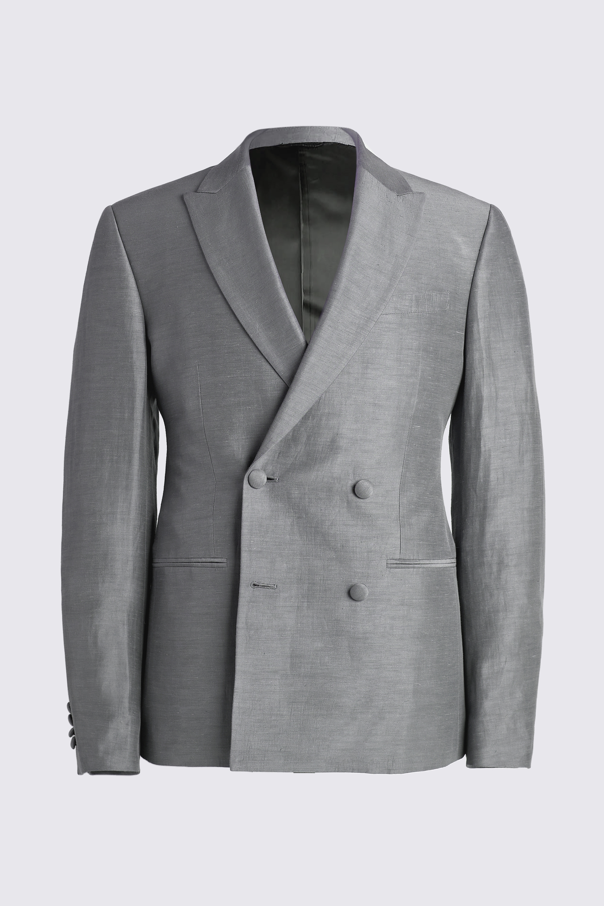 Slim Fit Grey Slub Jacket
