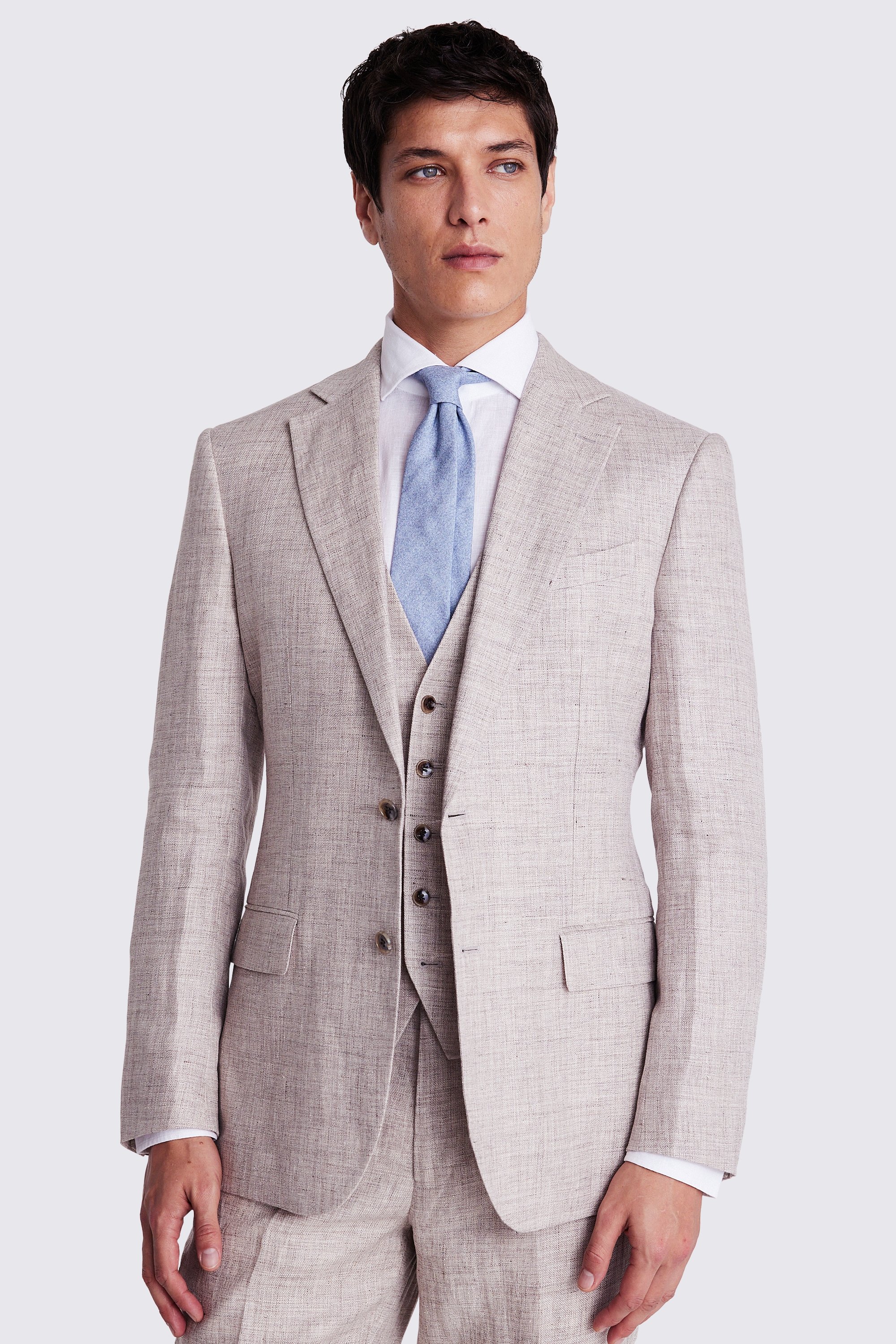 Custom Made oatmeal linen suit