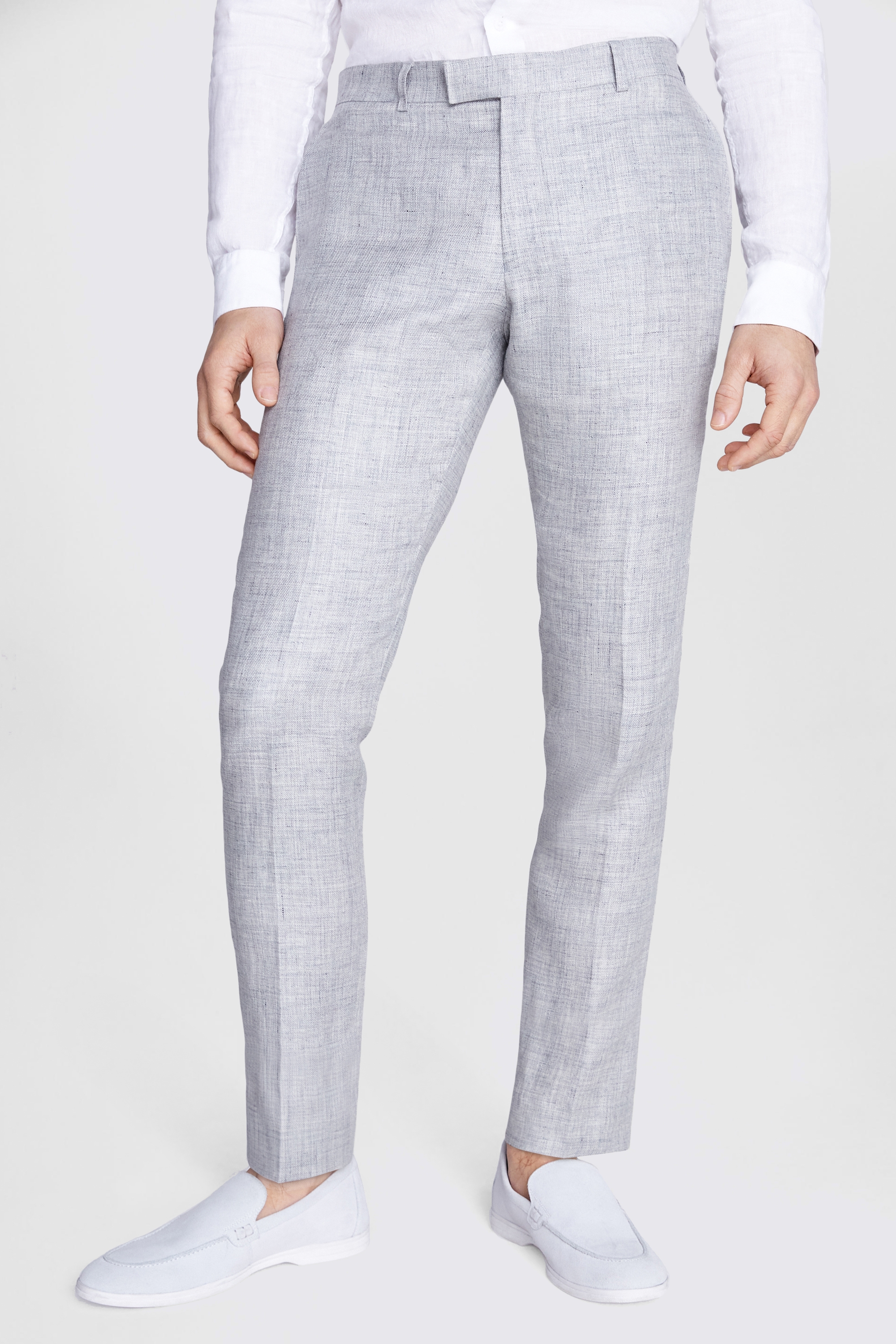 Kona Classic Linen Pant  Grey  Manan