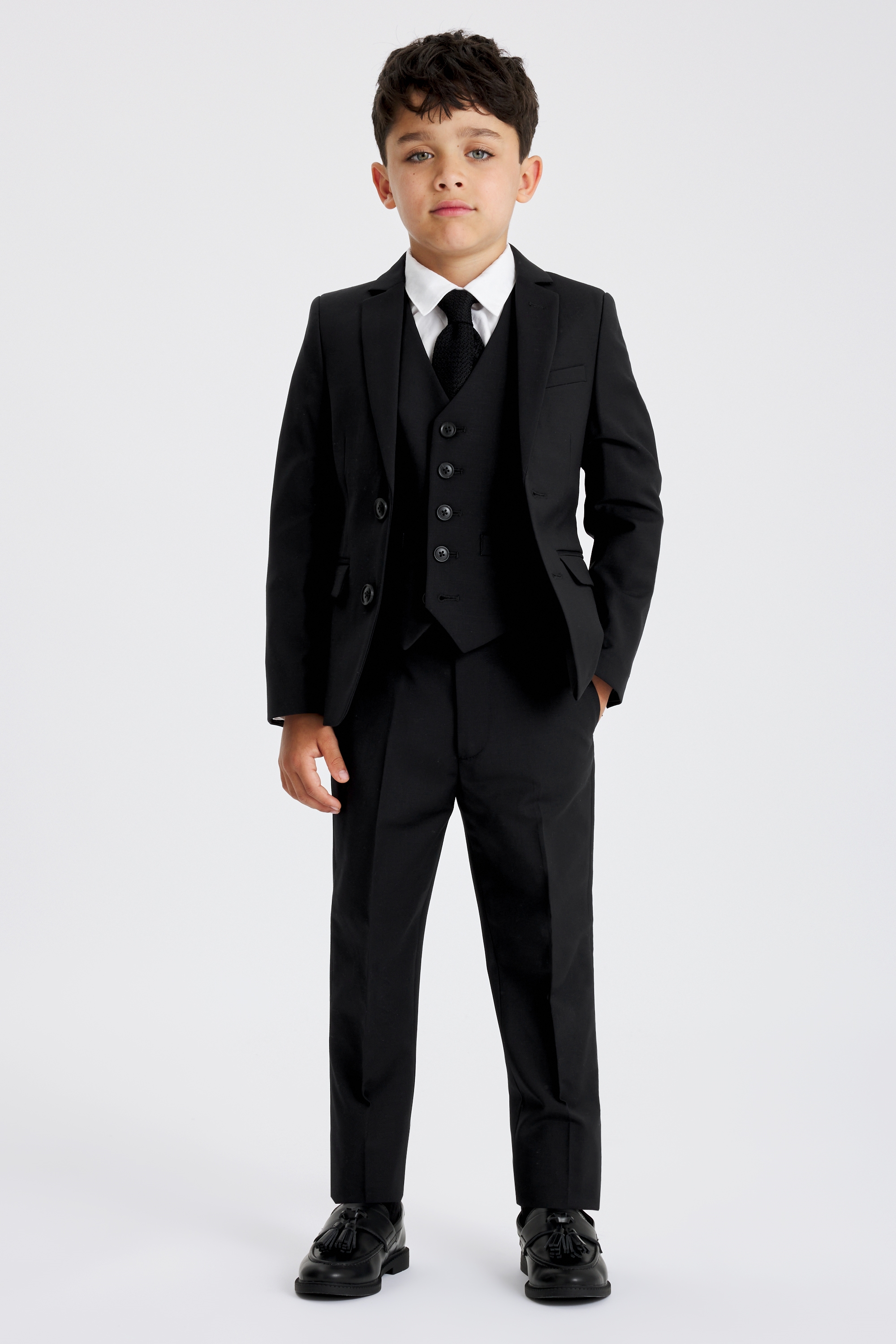 Boys Black Performance Suit