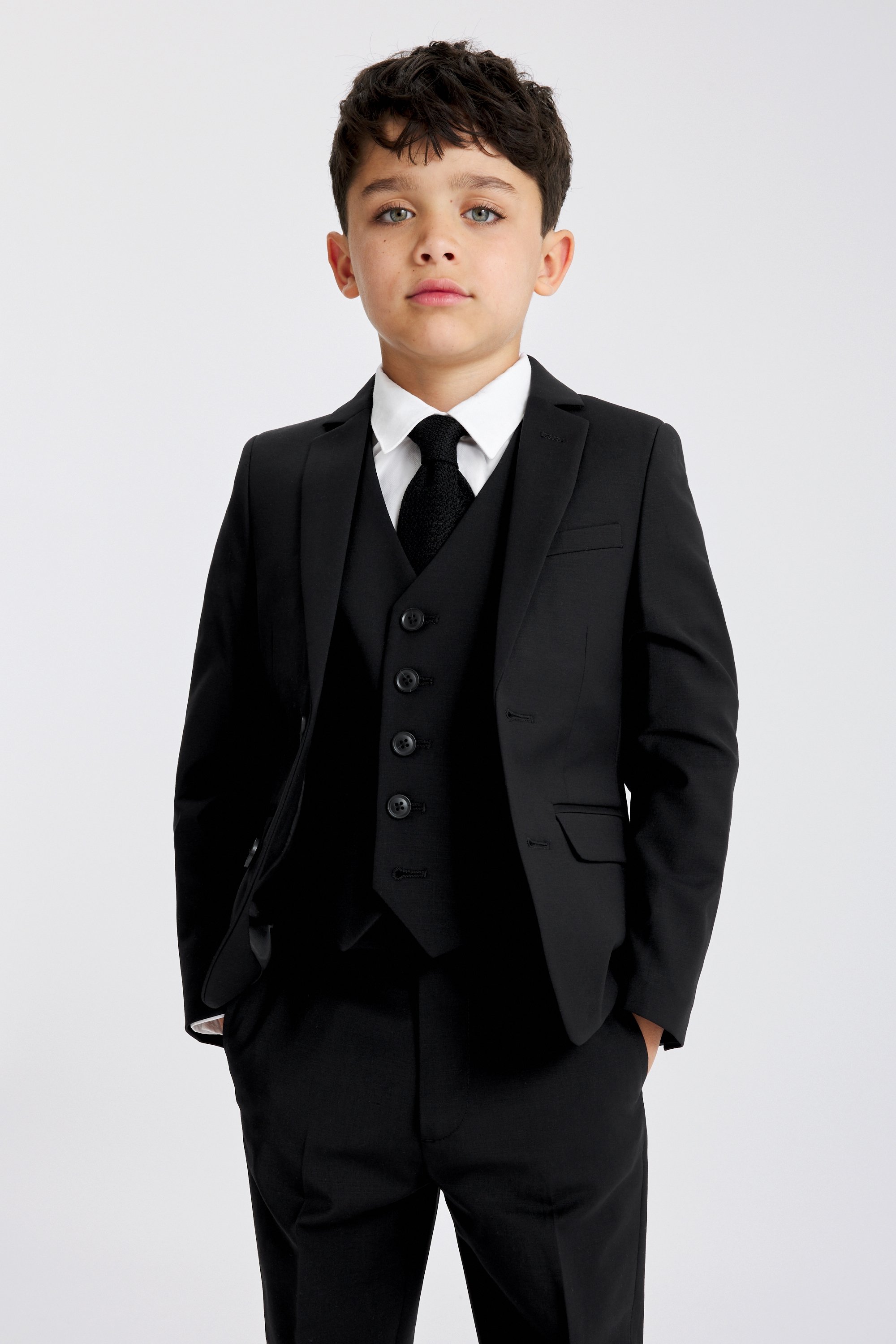 Boys Black Performance Suit