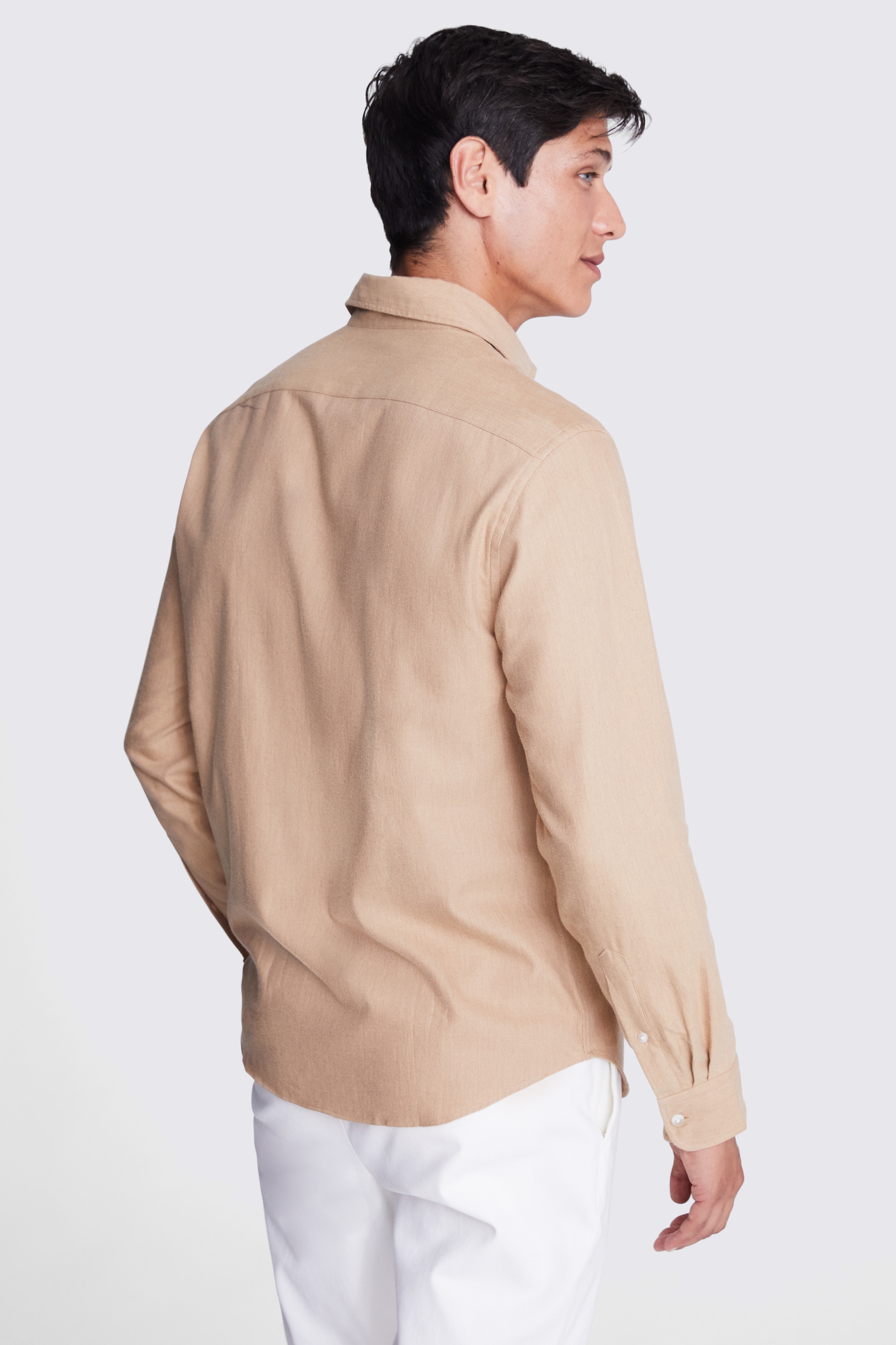 Camel Brushed Melange Shirt