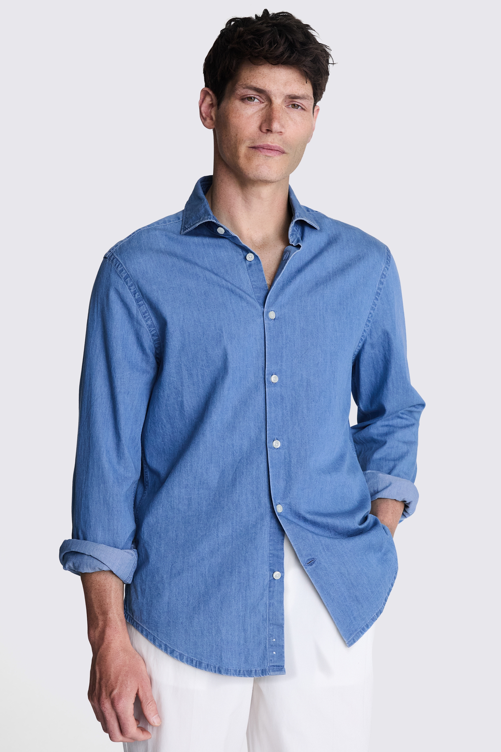 Blue Denim Shirt | Buy Online at Moss
