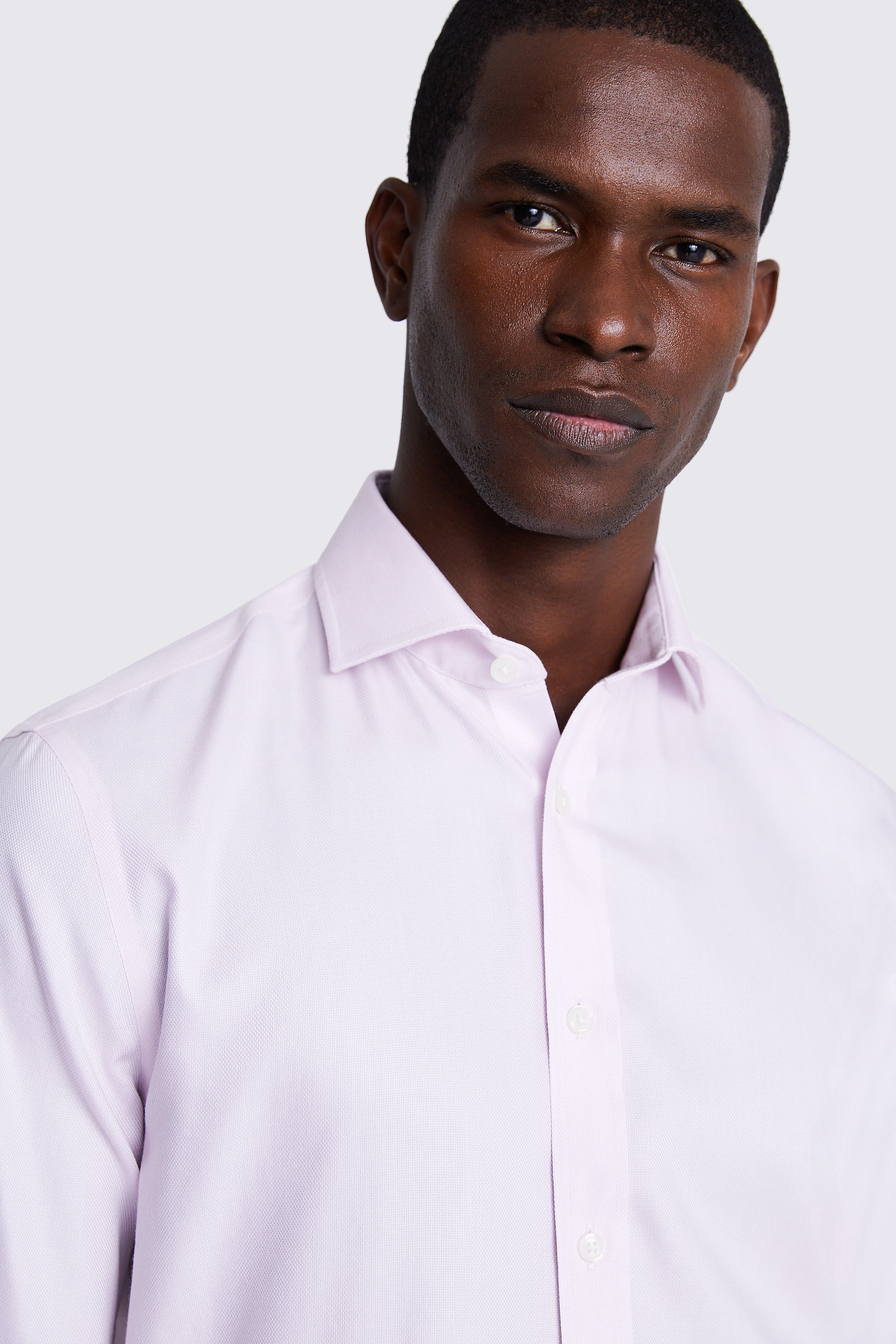 Tailored Fit Pink Royal Oxford Non-Iron Shirt