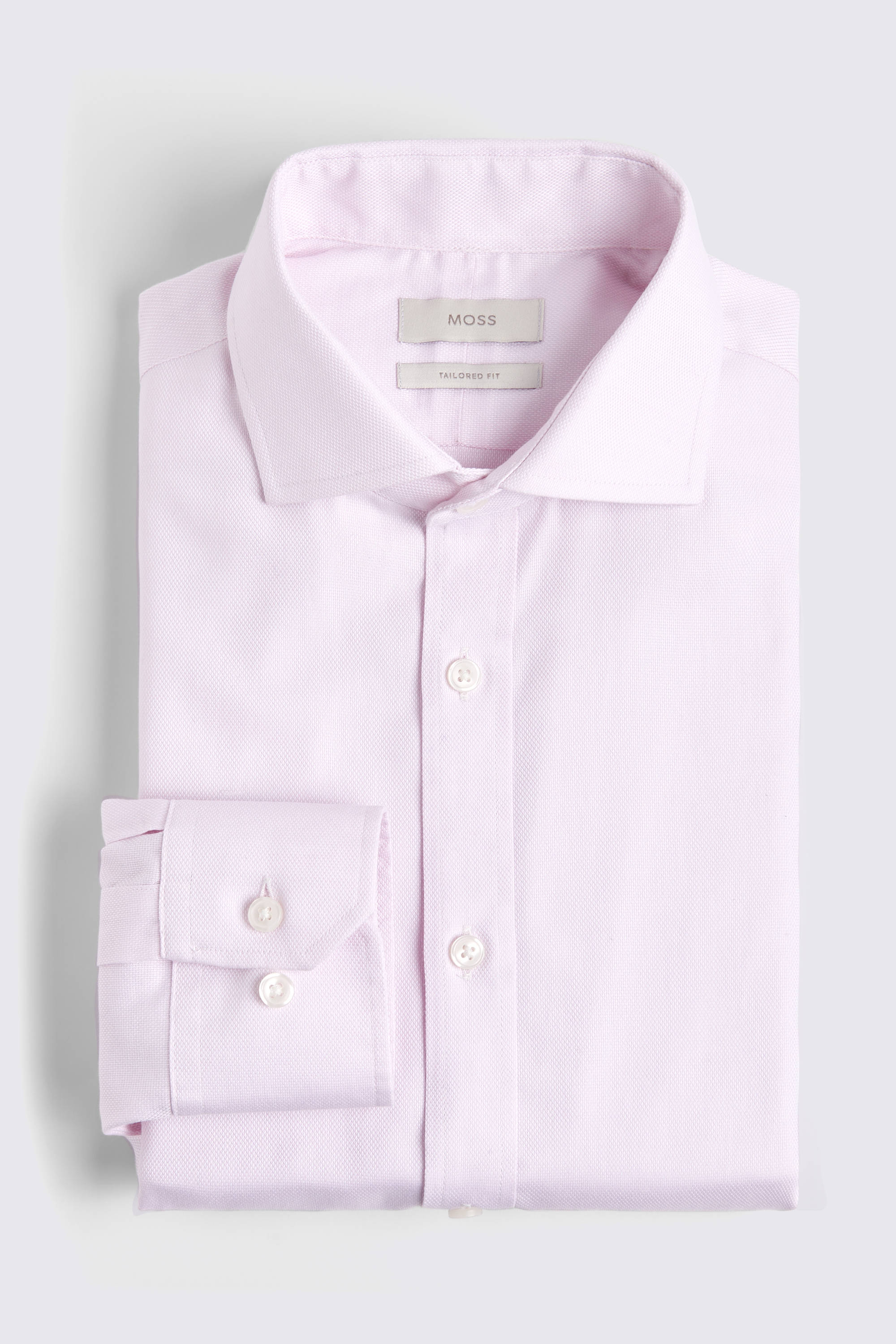 Tailored Fit Pink Royal Oxford Non-Iron Shirt