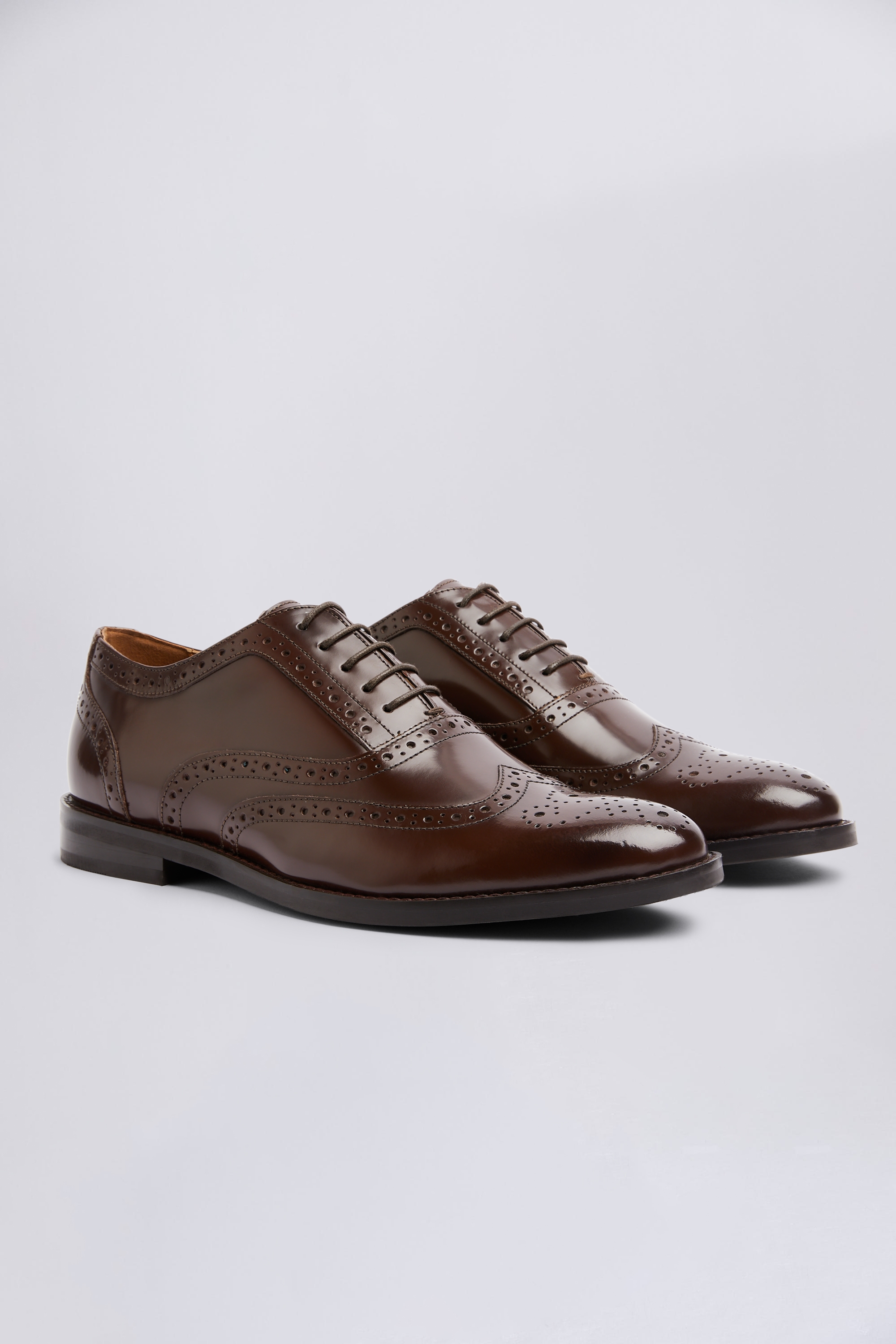 Oxford Brown Brogue Shoes | Buy Online at Moss