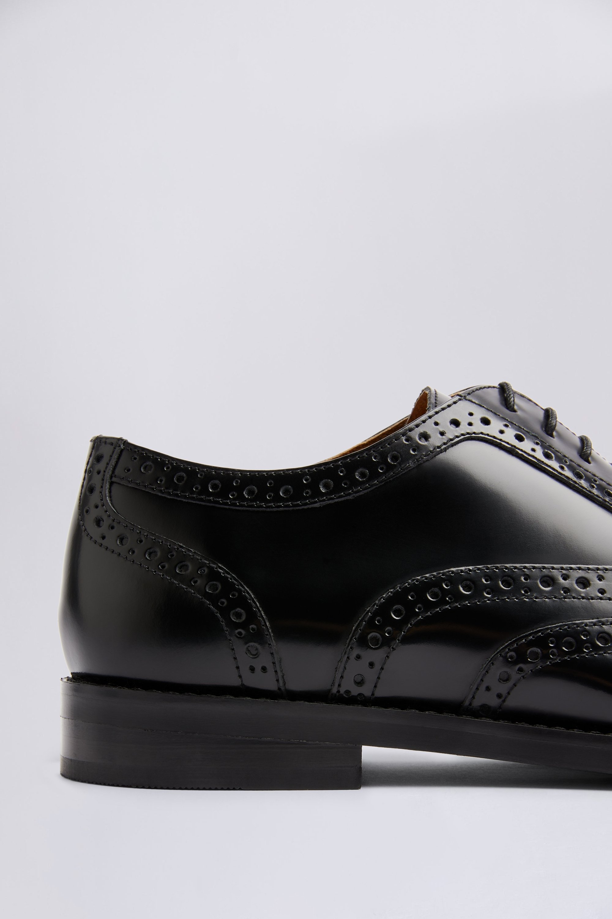 Oxford Black Brogue Shoes | Buy Online at Moss