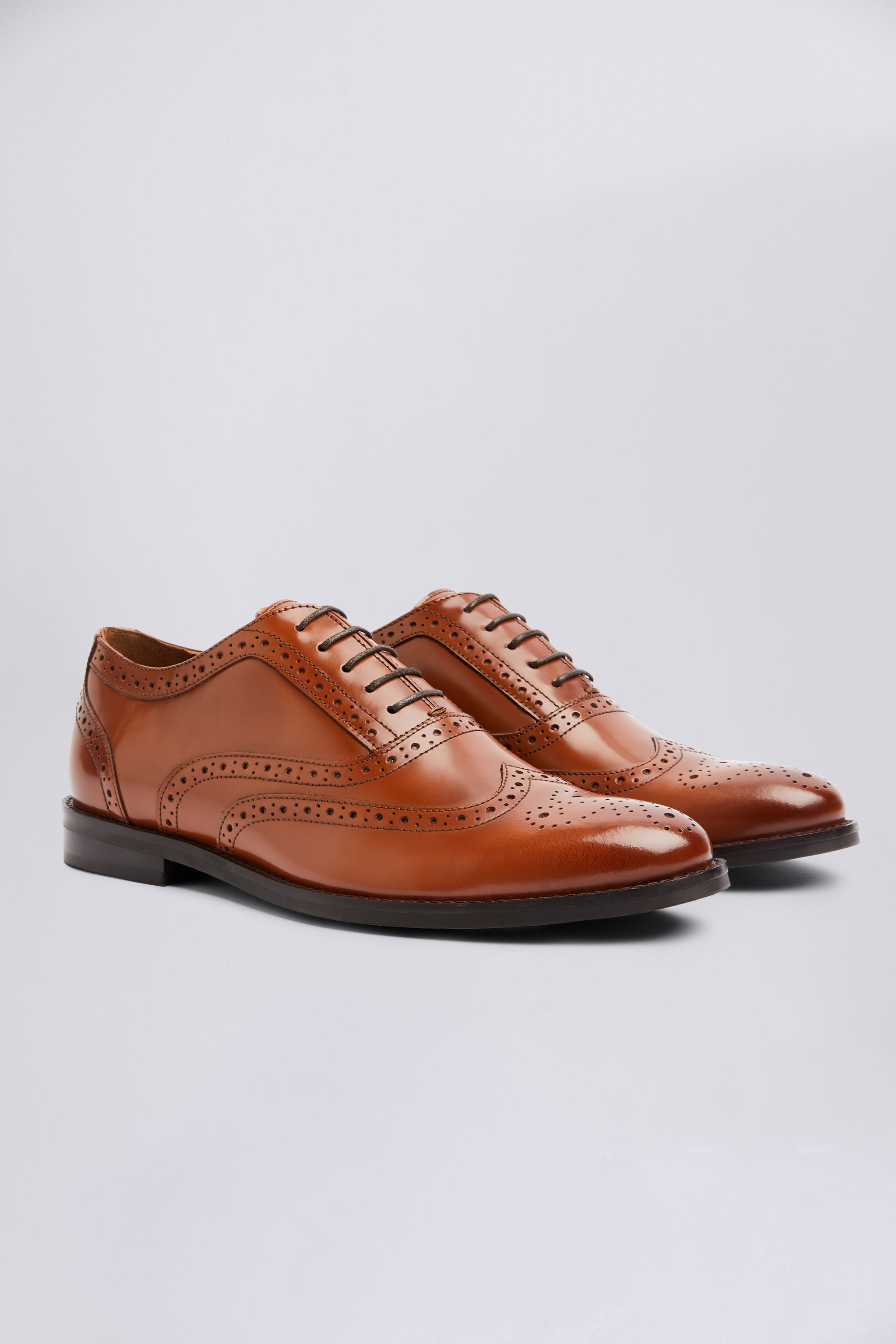Oxford Tan Brogue Shoes | Buy Online at Moss