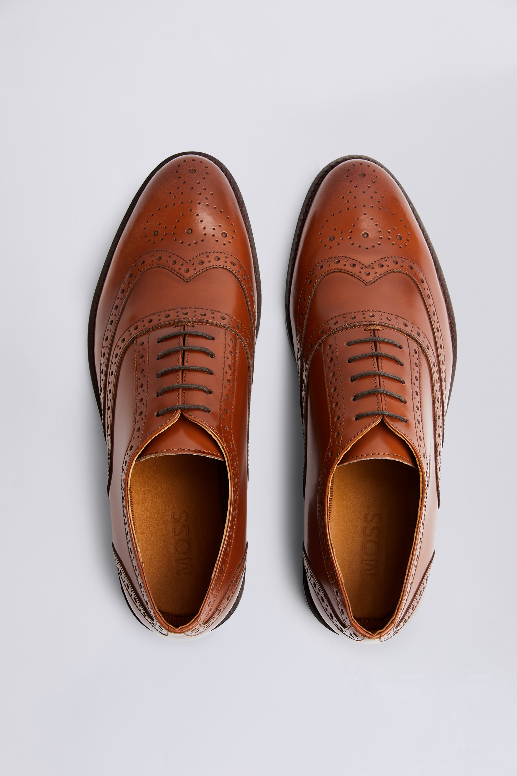 Oxford Tan Brogue Shoes | Buy Online at Moss