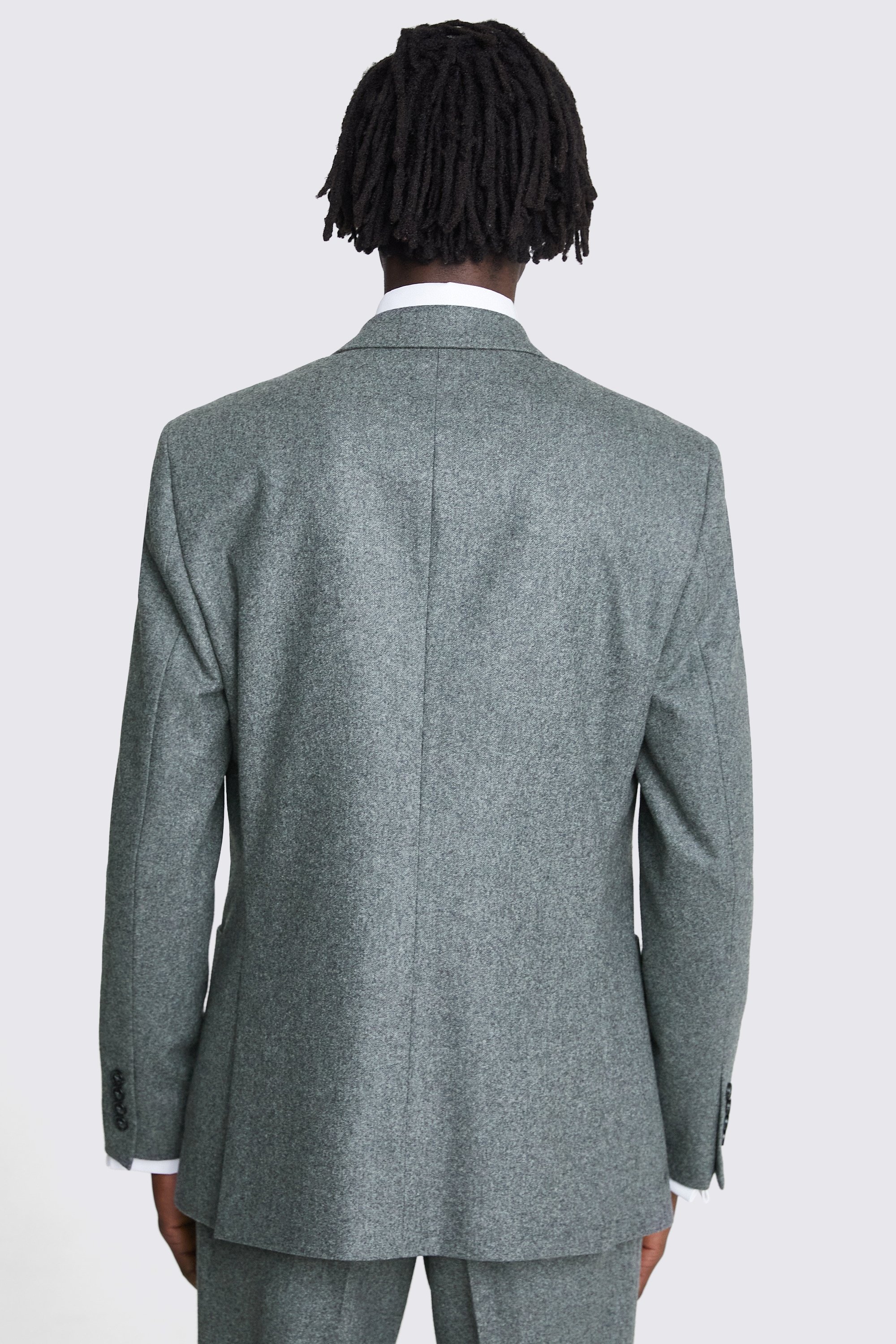 Italian Tailored Fit Sage Flannel Jacket