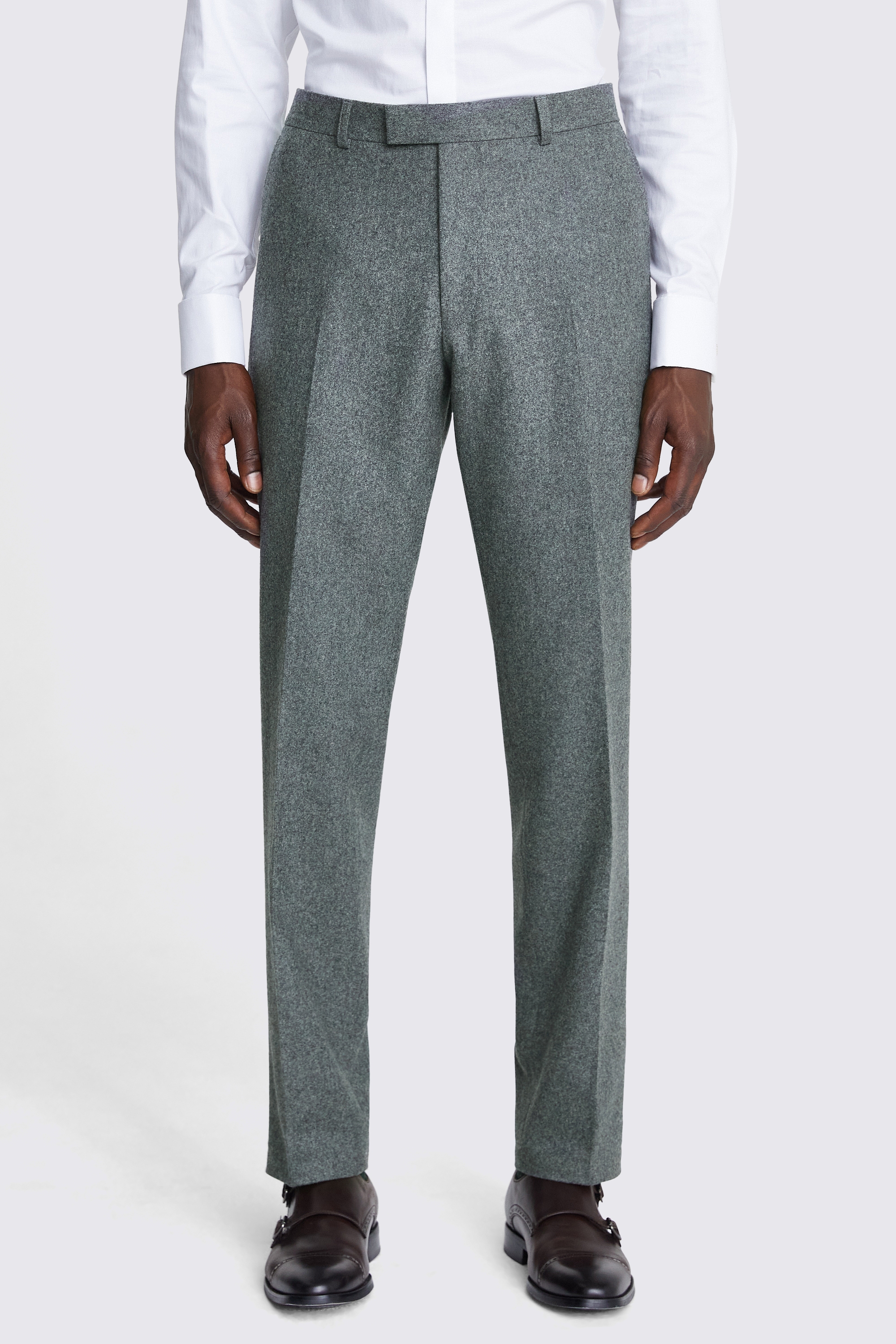 Italian Tailored Fit Sage Flannel Jacket