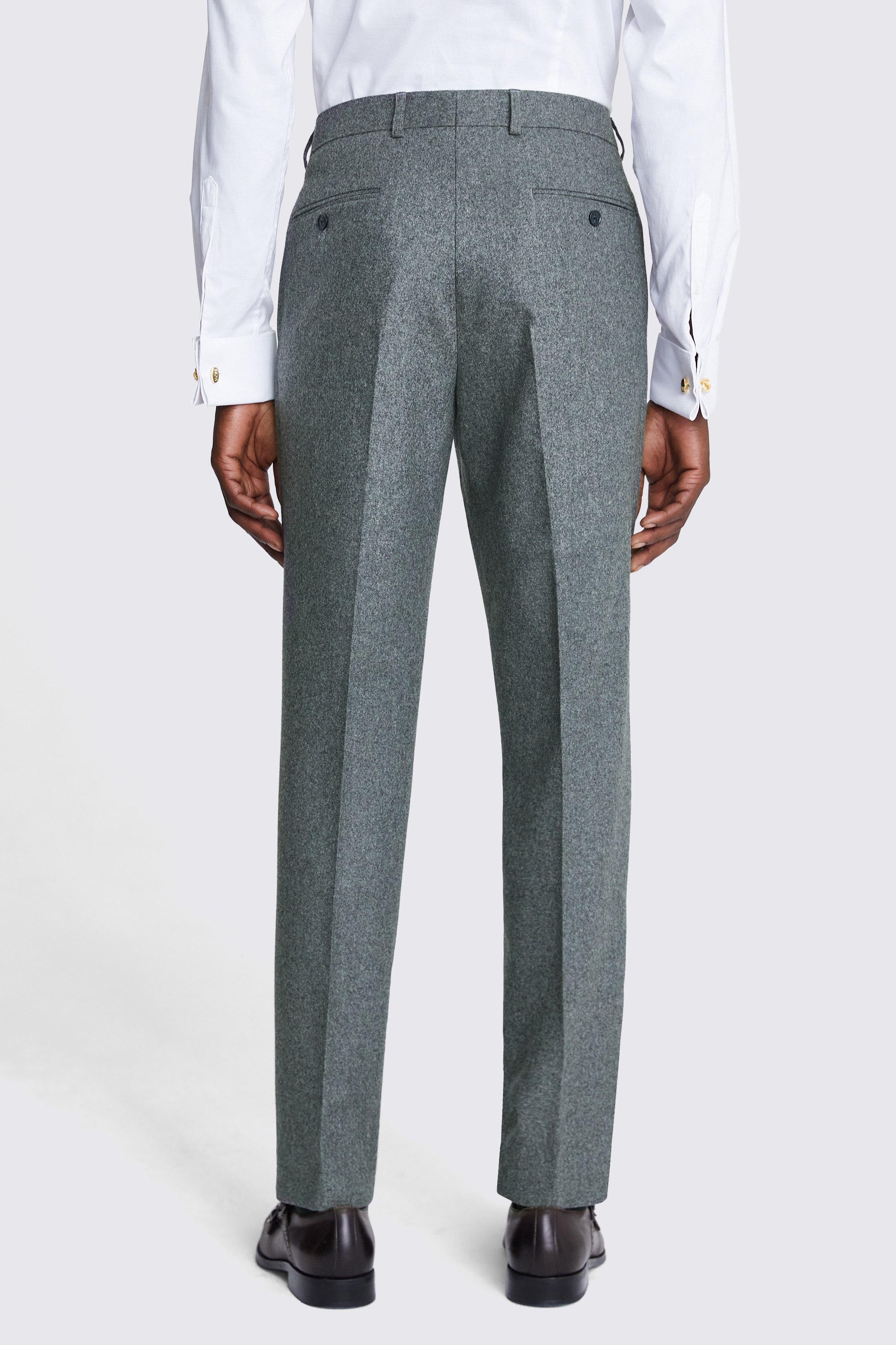 Italian Tailored Fit Sage Flannel Pants
