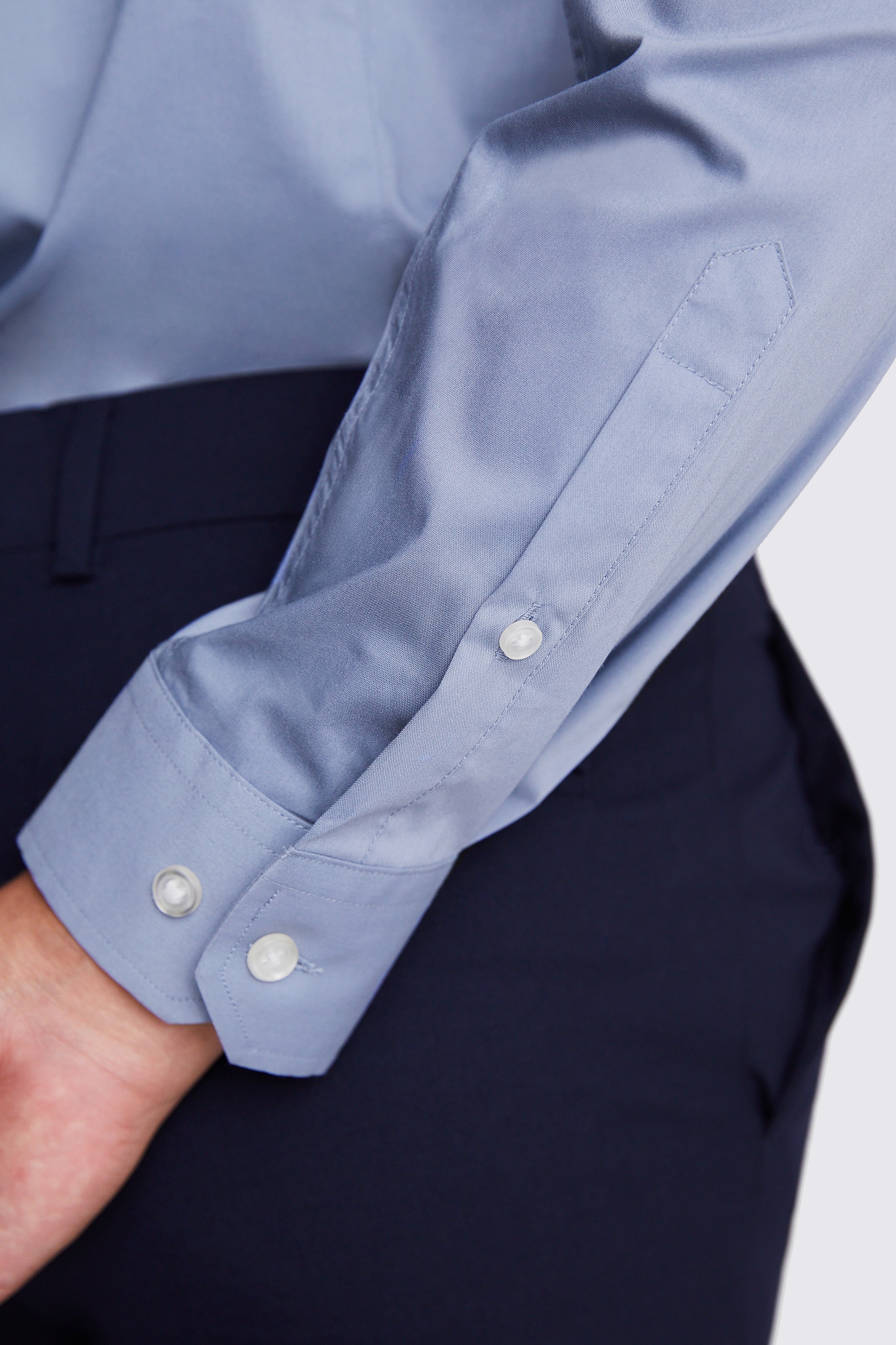 Slim Fit Dark Blue Stretch Shirt