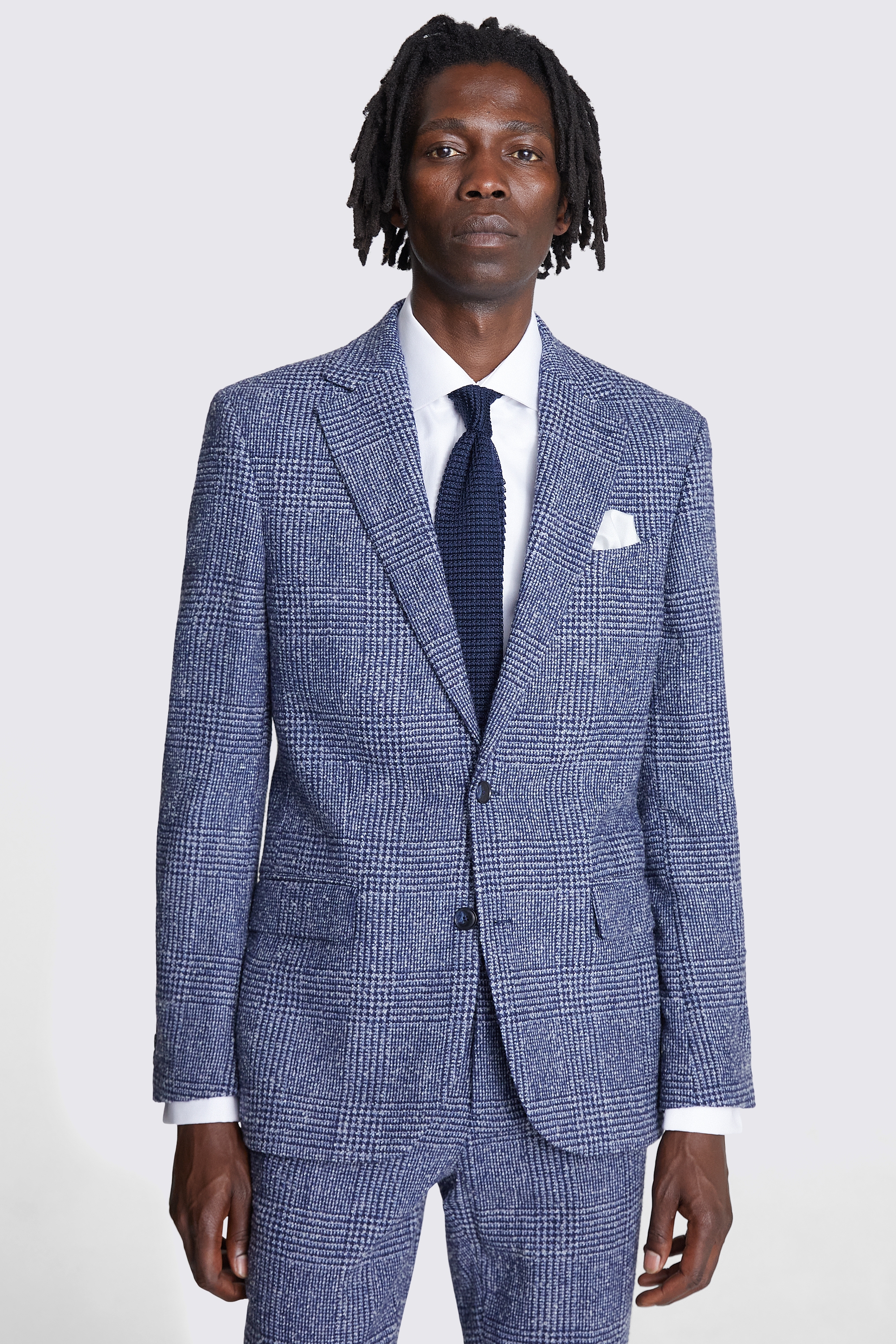 Tailored Fit Bouclé Check Tweed Jacket | Buy Online at Moss