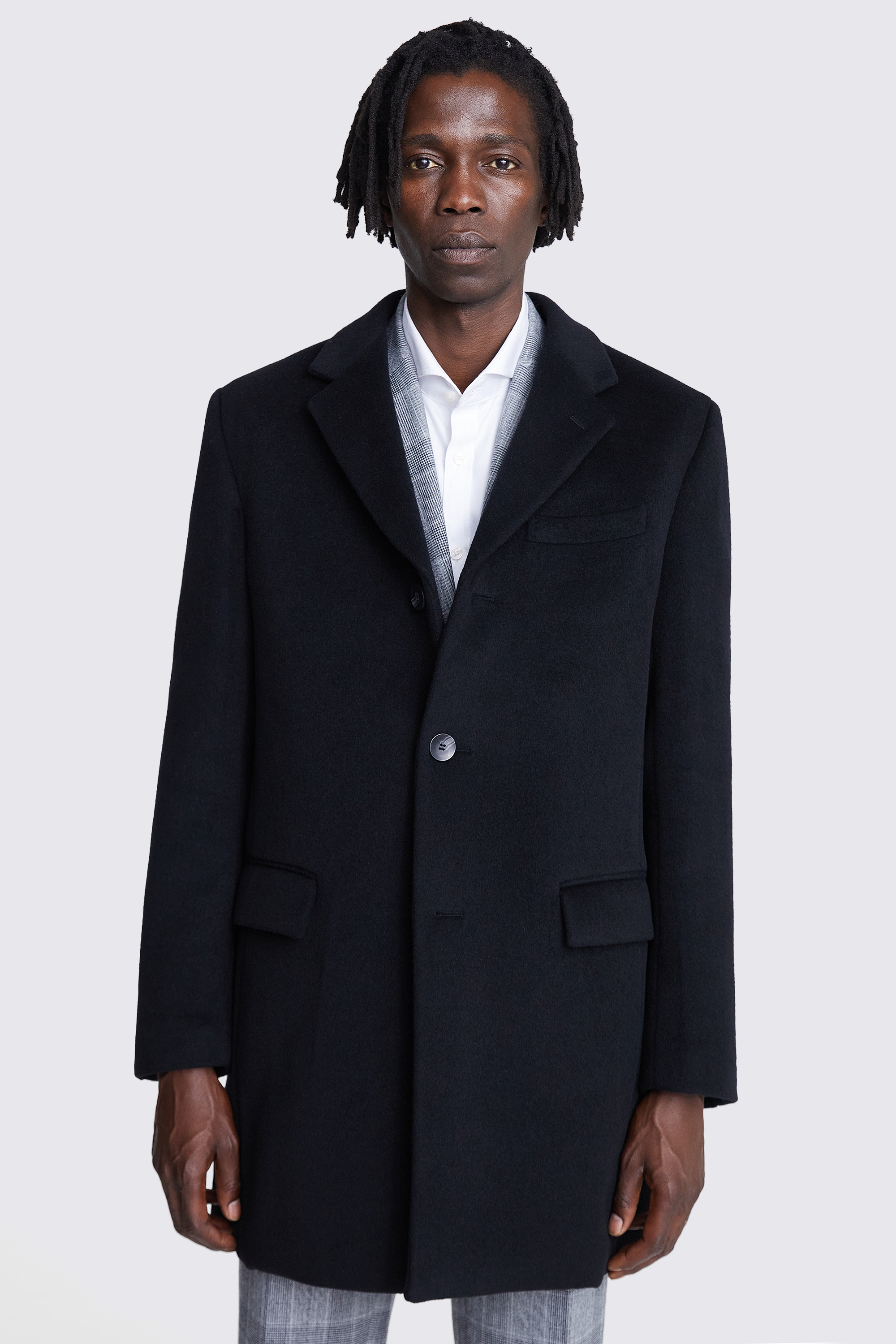 Black Wool Cashmere Blend Overcoat | Buy Online at Moss