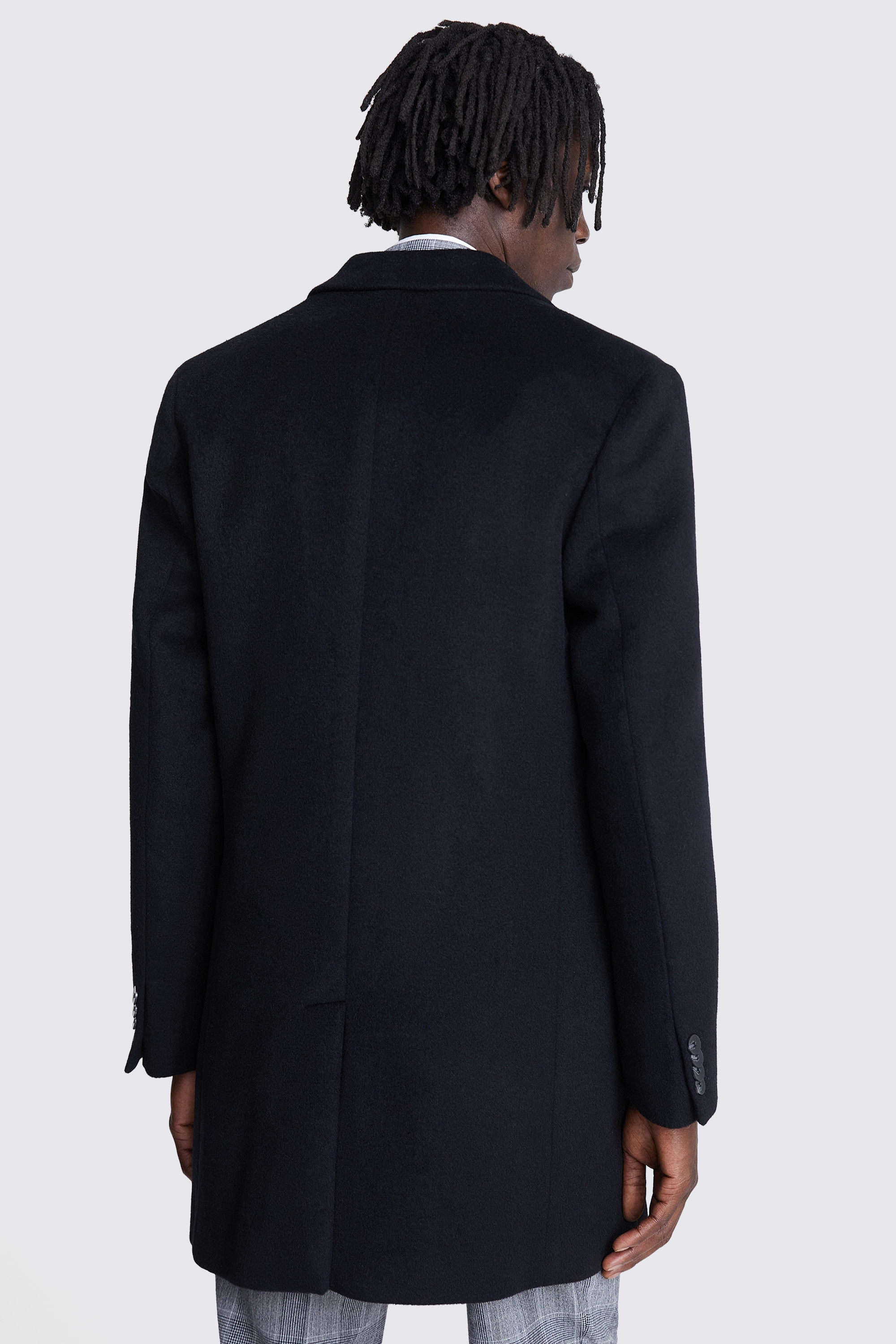 Black Wool Cashmere Blend Overcoat | Buy Online at Moss