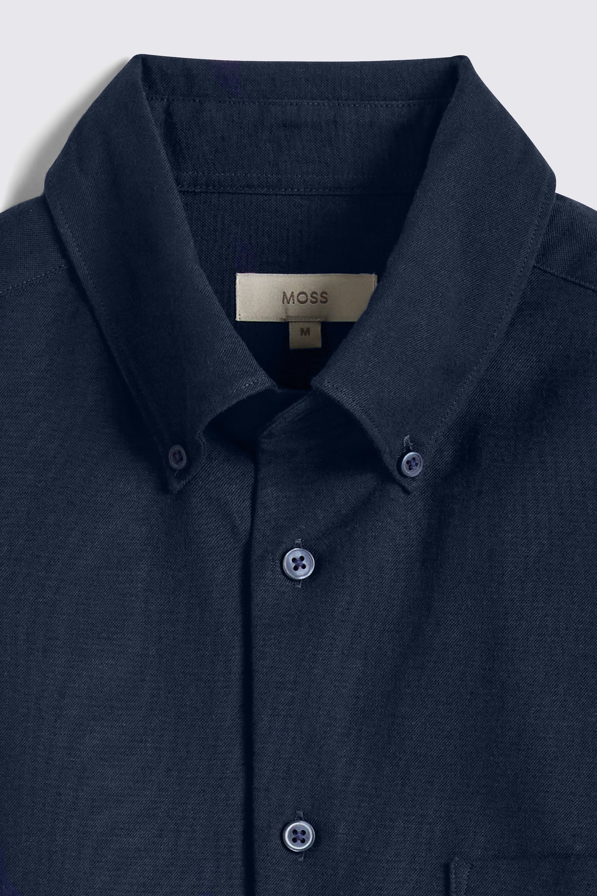 Navy Washed Oxford Shirt