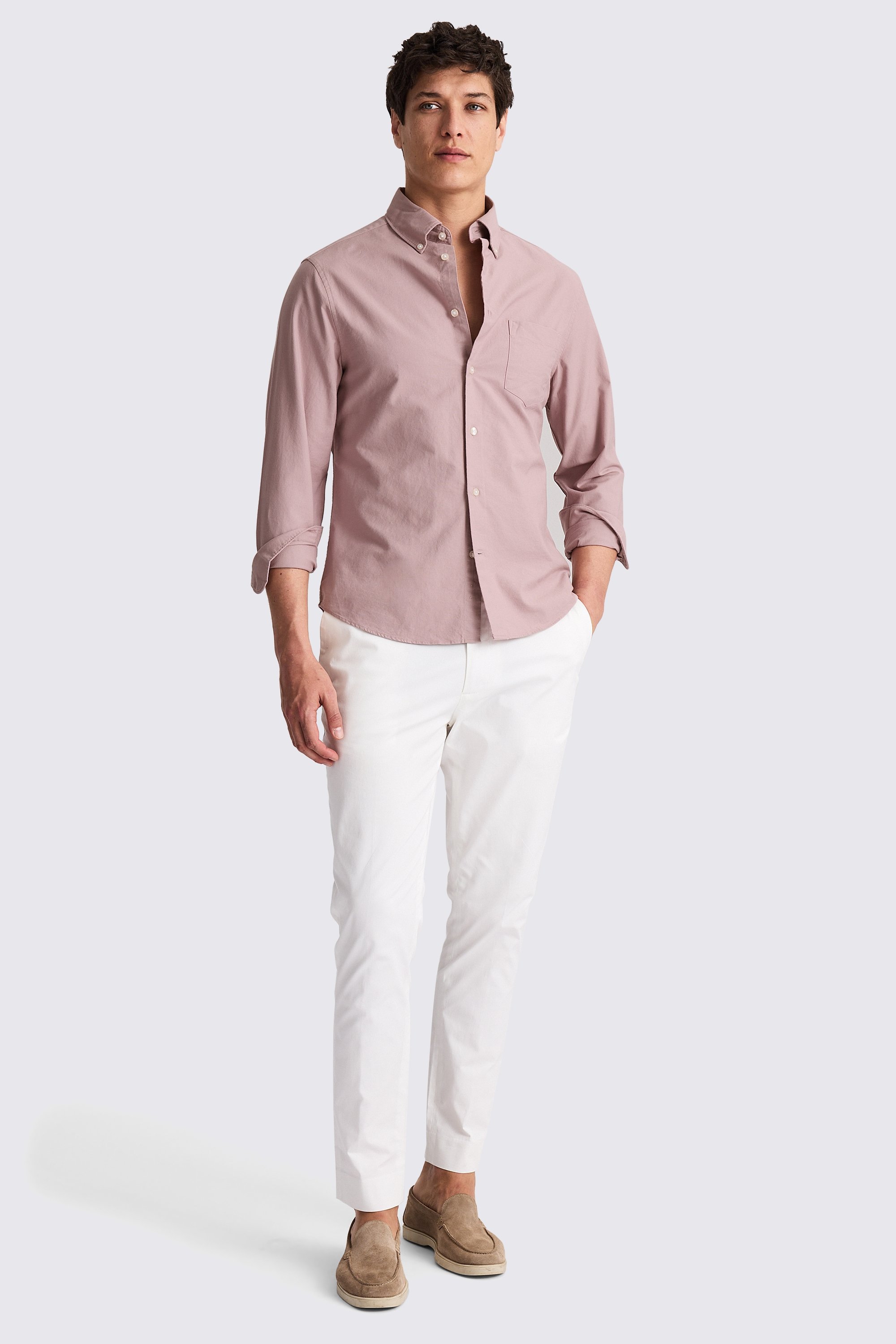 Dusty Pink Washed Oxford Shirt