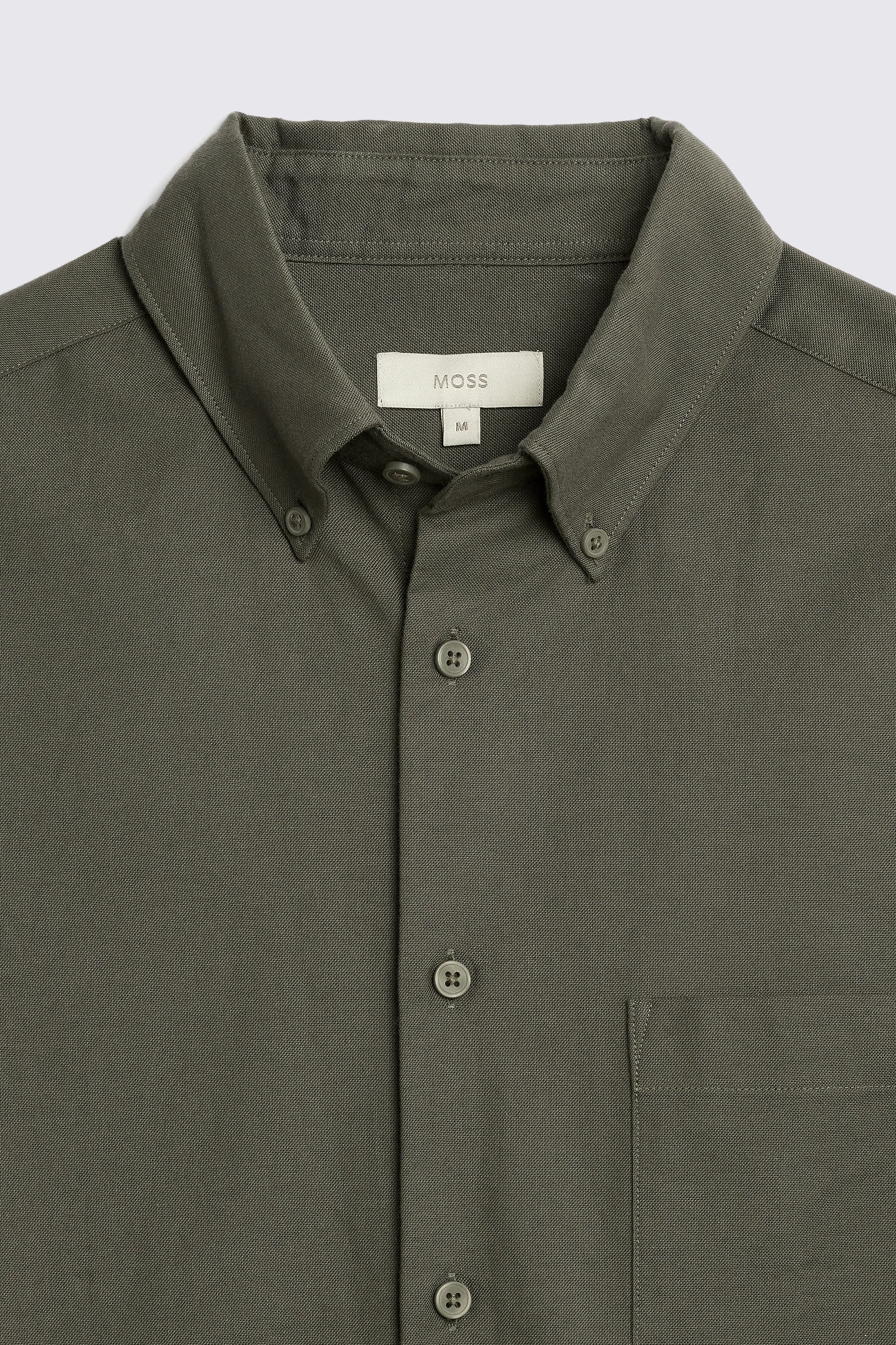Dark Green Washed Oxford Shirt