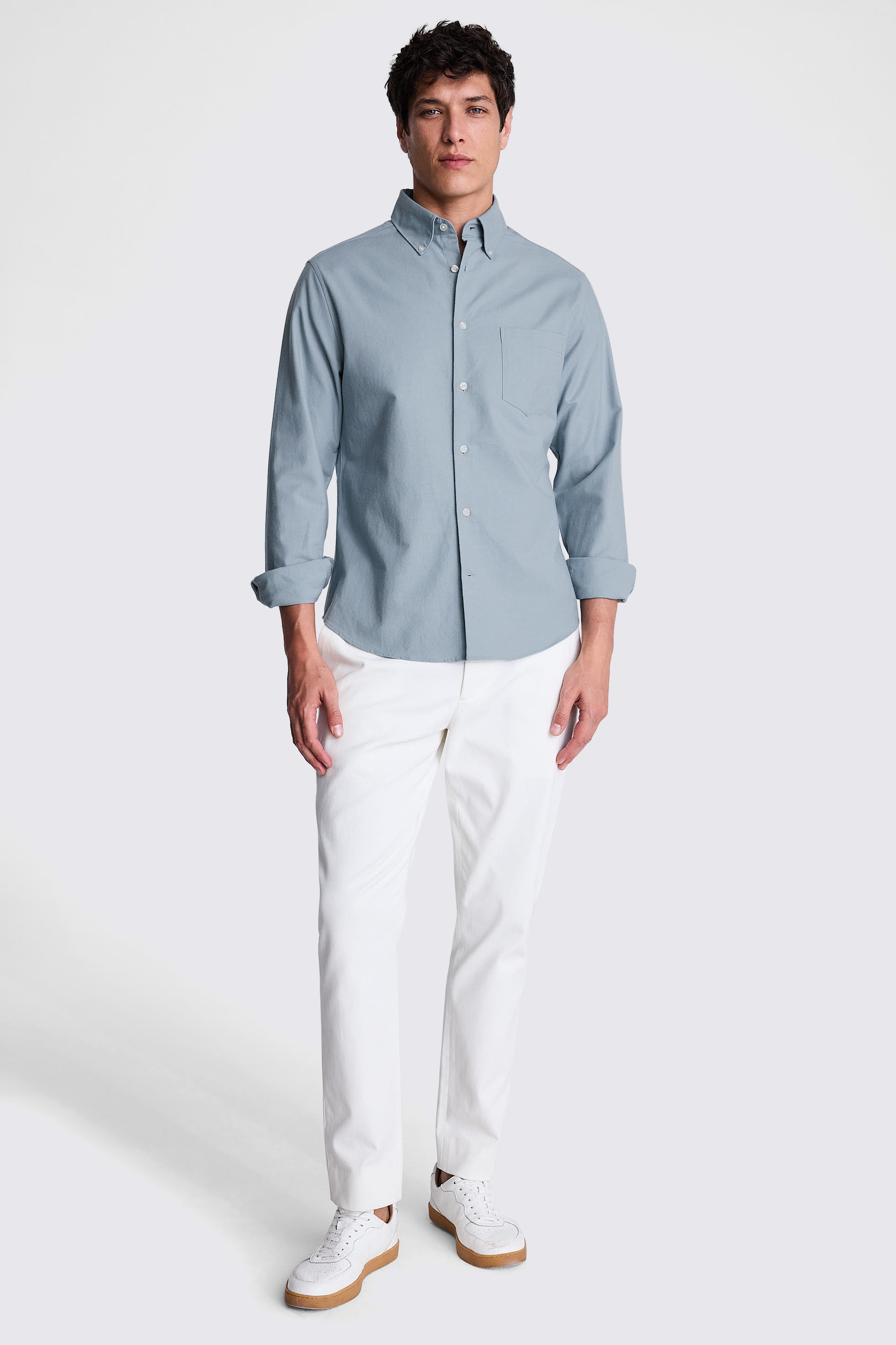 Teal Washed Oxford Shirt