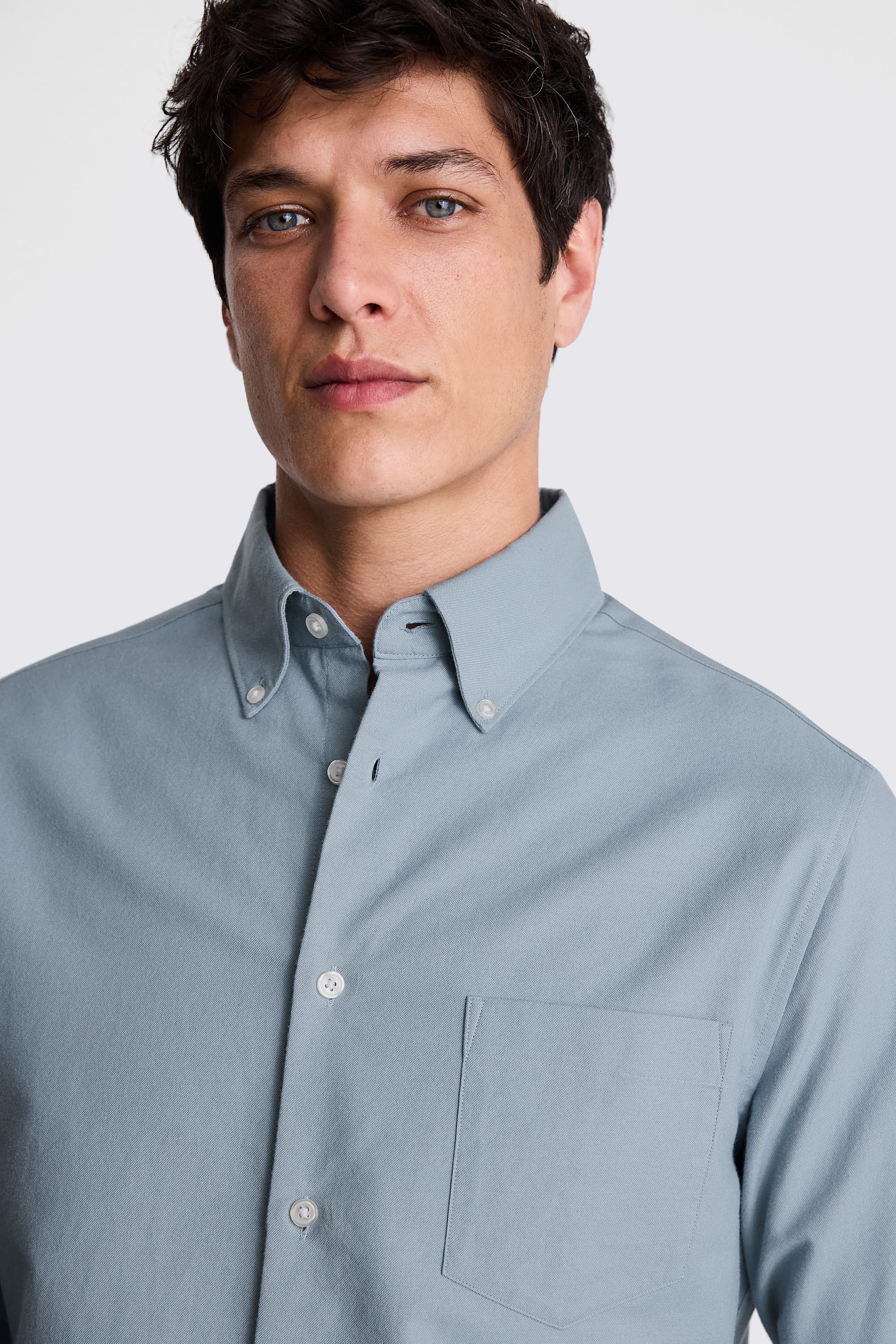 Teal Washed Oxford Shirt