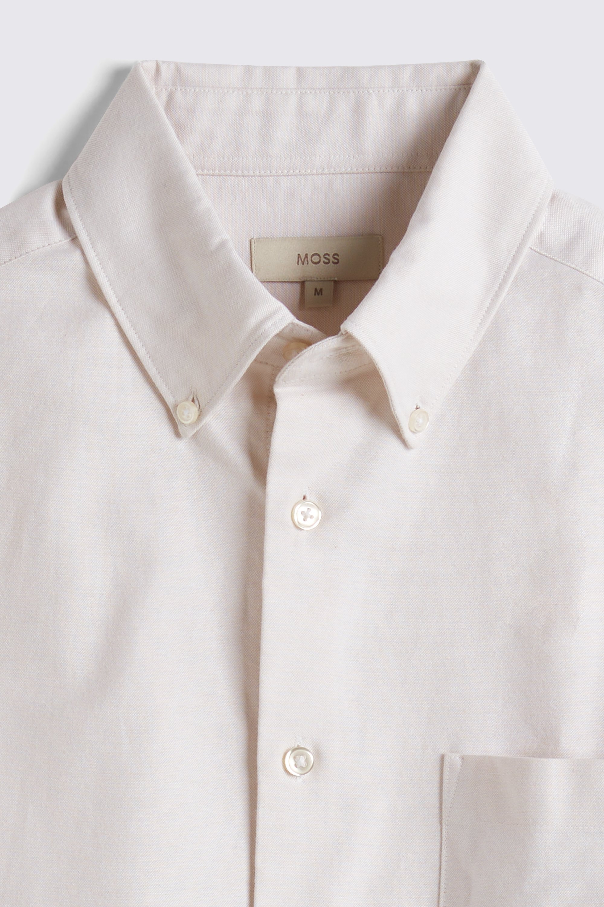 Ecru Washed Oxford Shirt