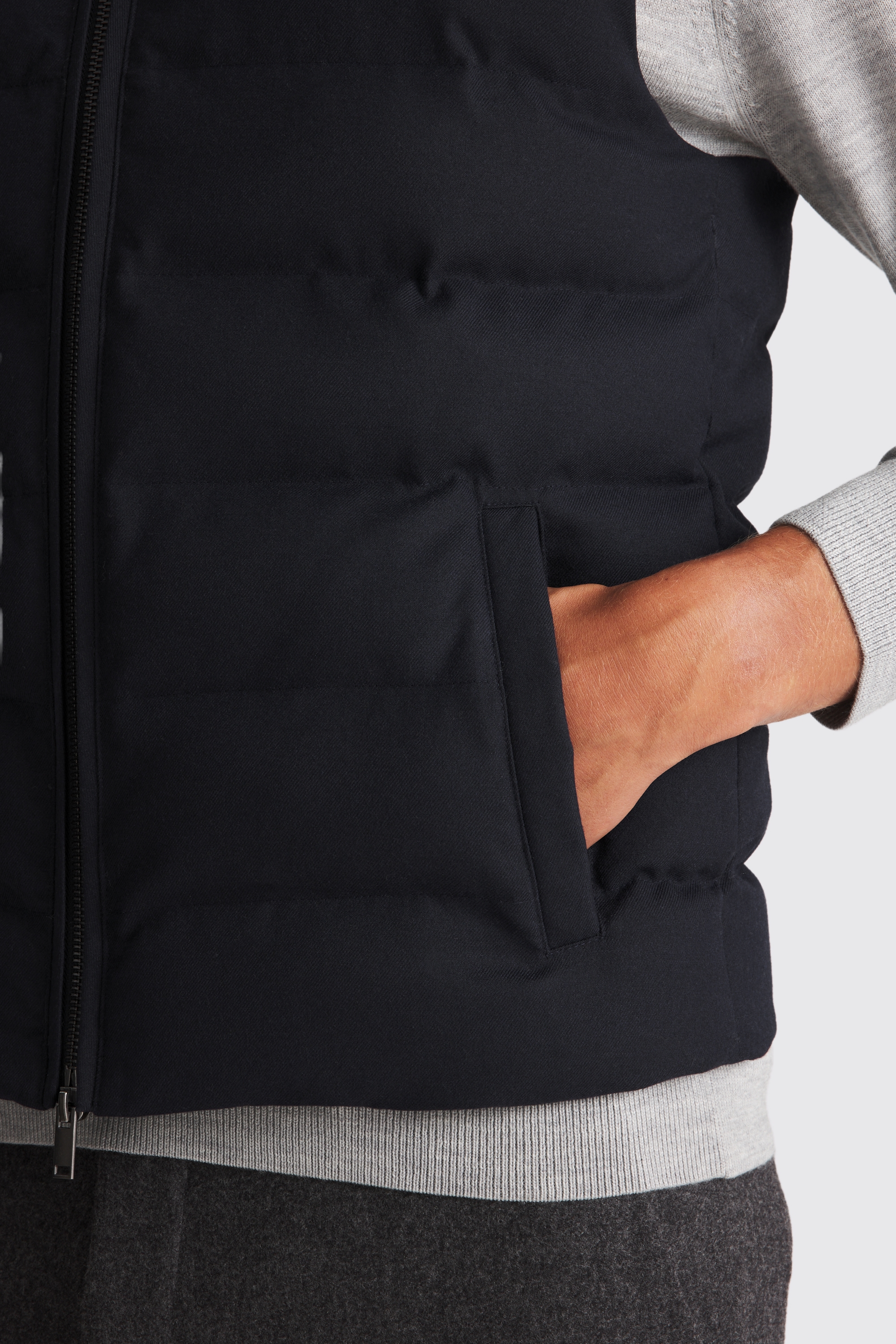 Navy Flannel Gilet