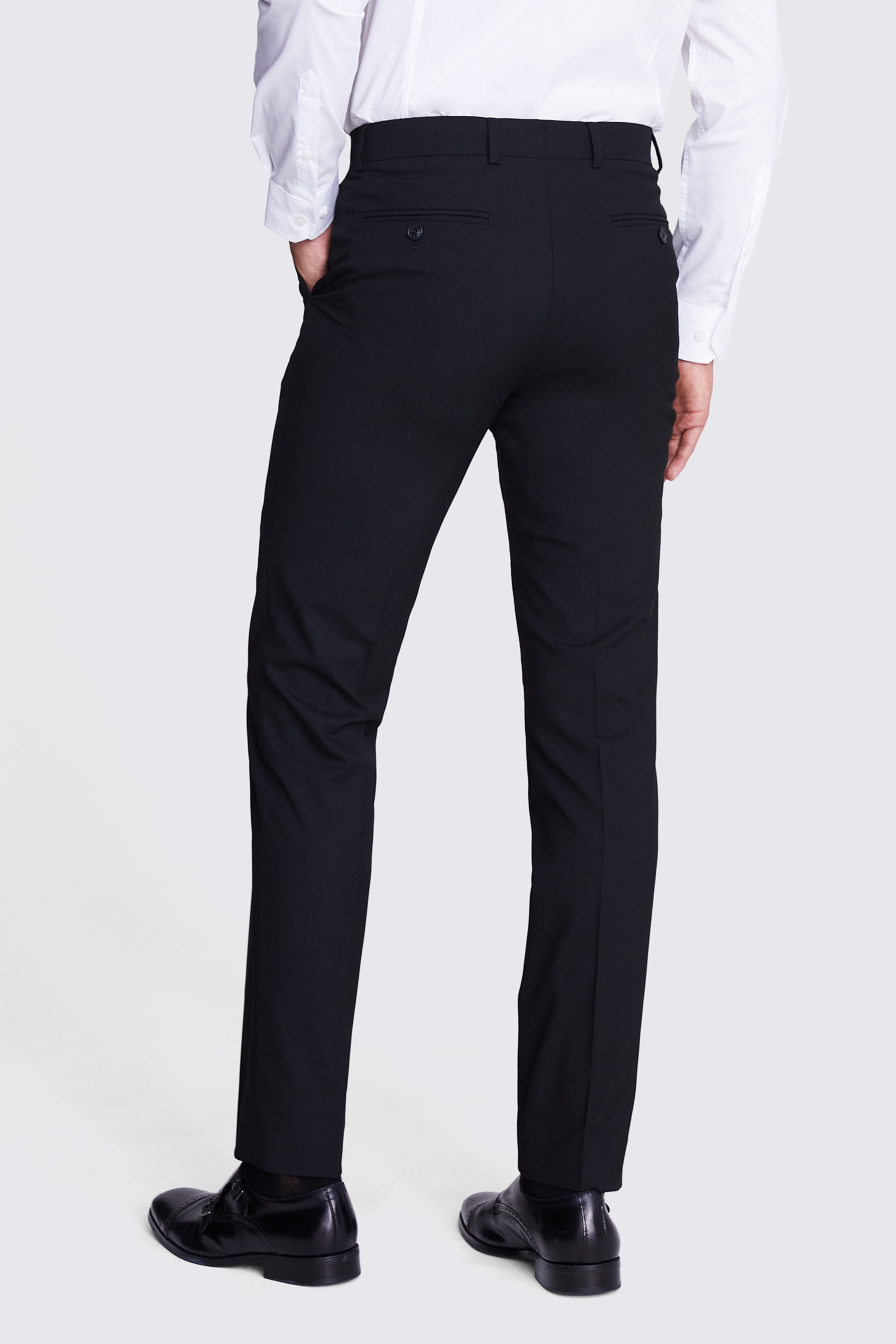 Tailored Fit Black Trousers | Buy Online at Moss