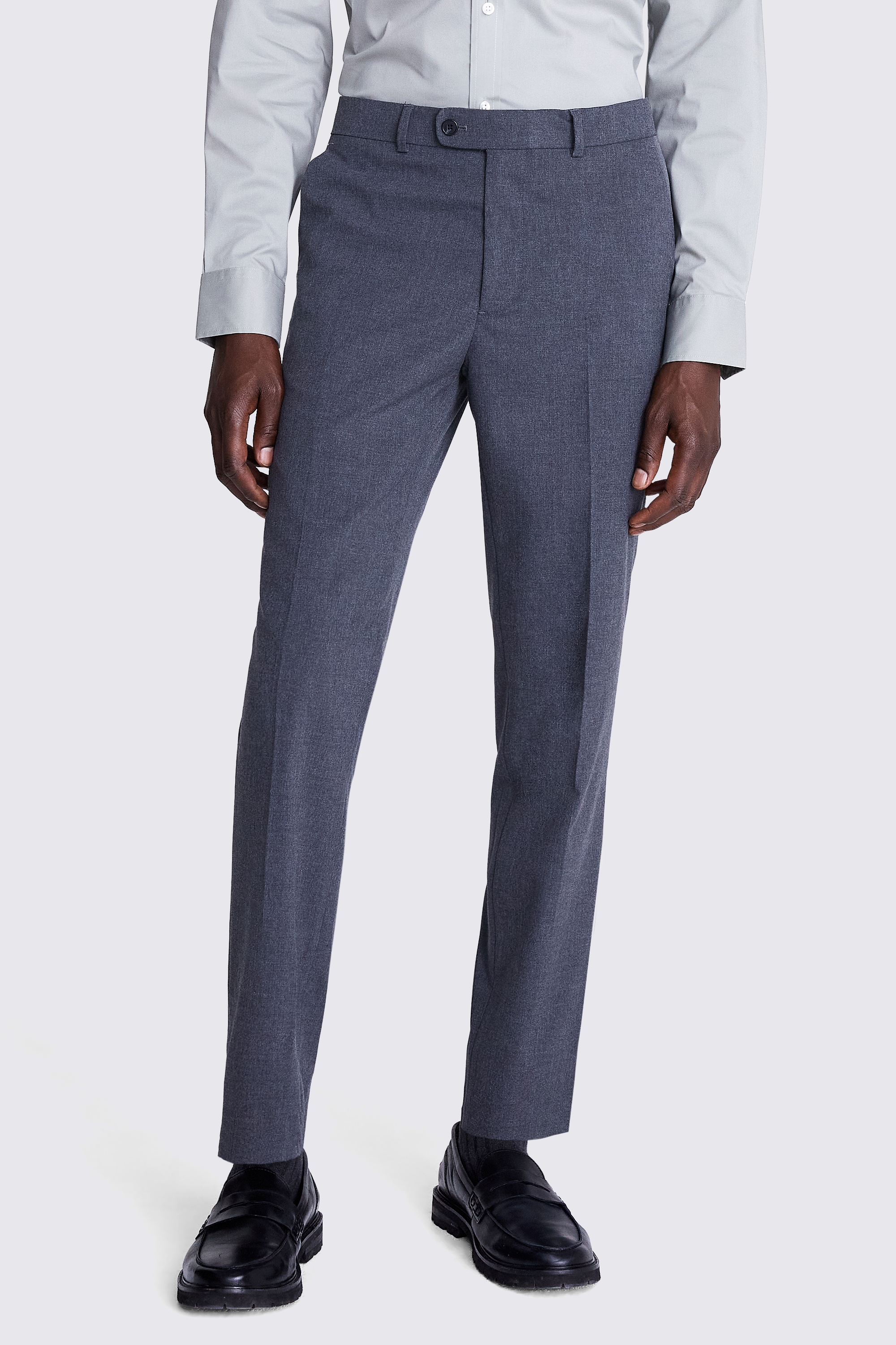 Tailored Fit Grey Trousers | Buy Online at Moss