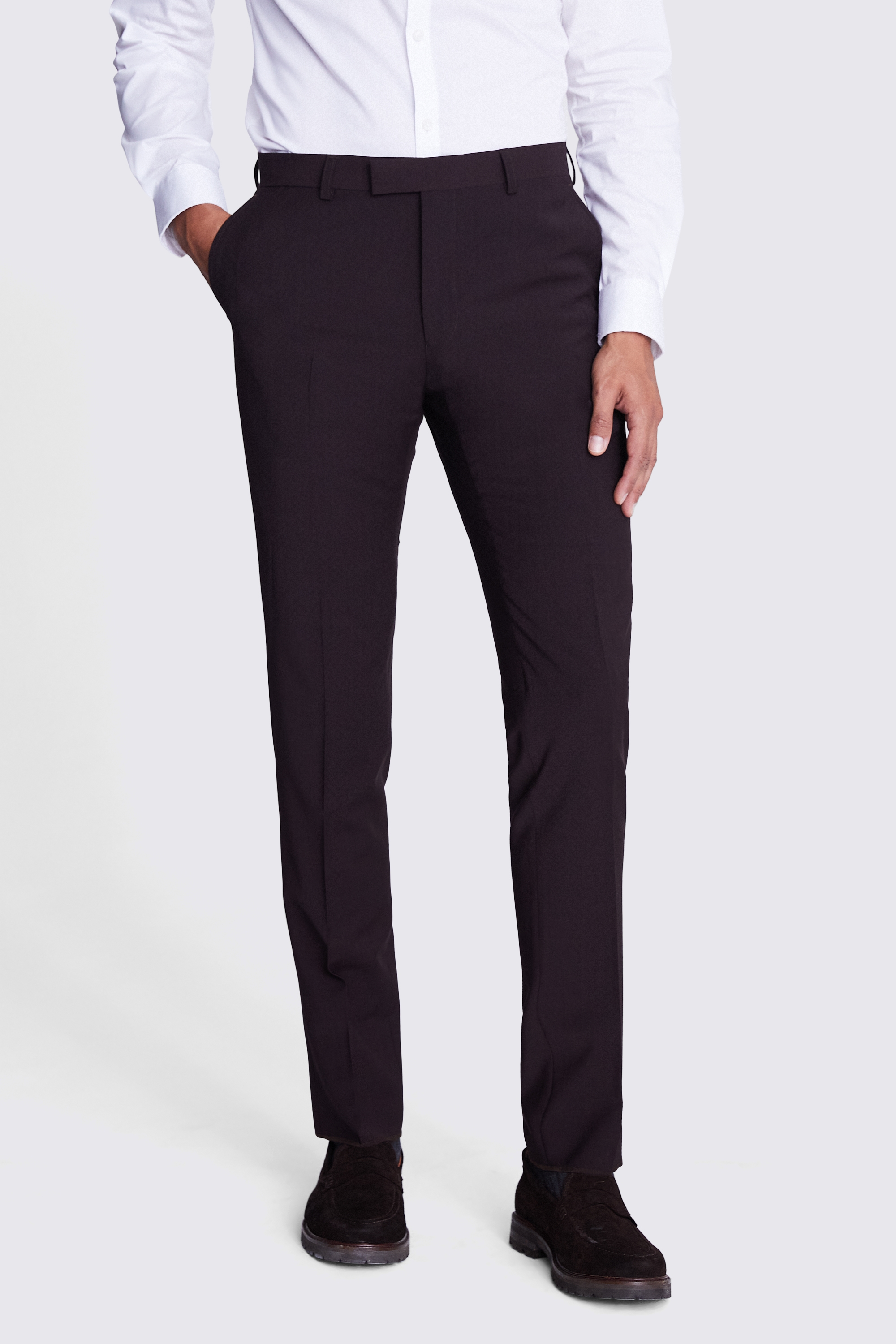 DKNY Slim Fit Claret Trousers | Buy Online at Moss