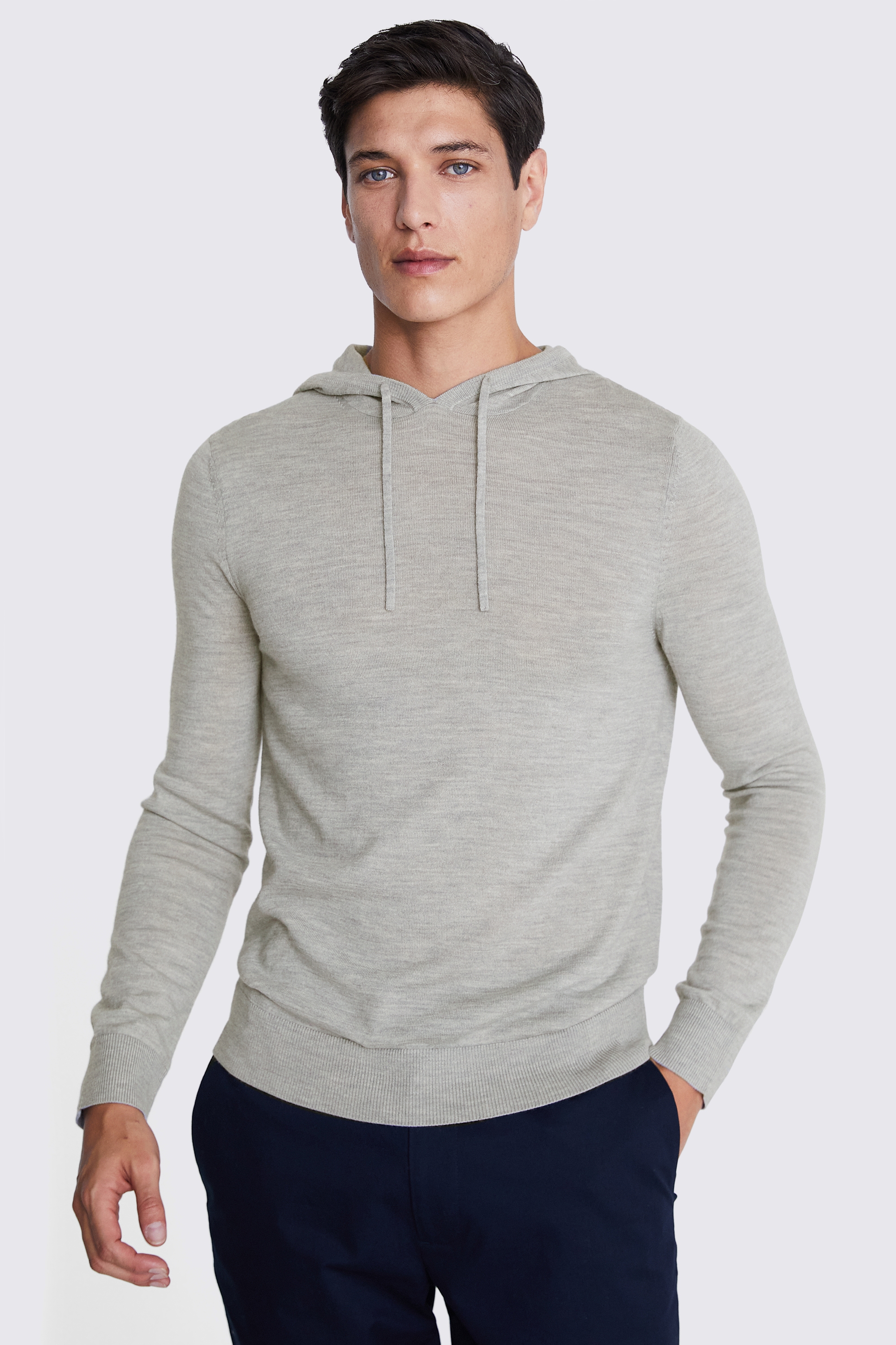 Light Grey Merino Hoodie