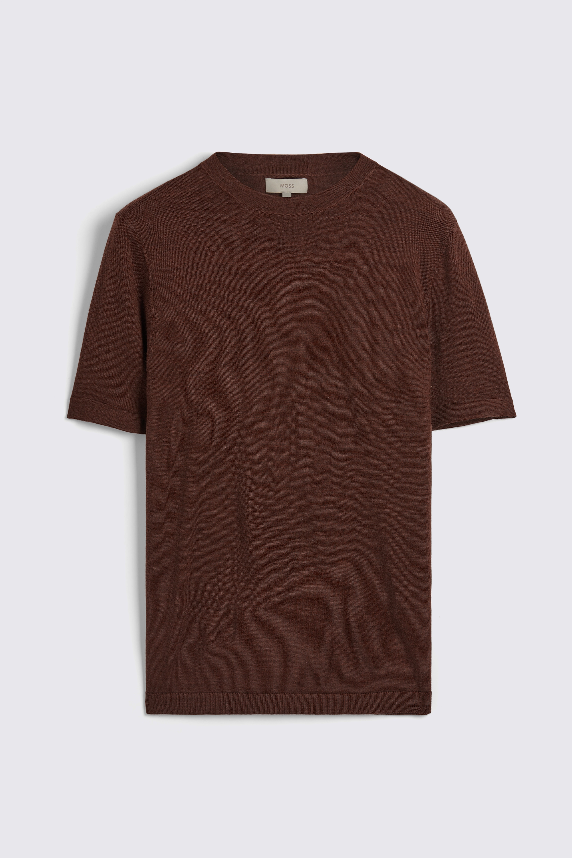 Rust Merino Crew-Neck T-Shirt